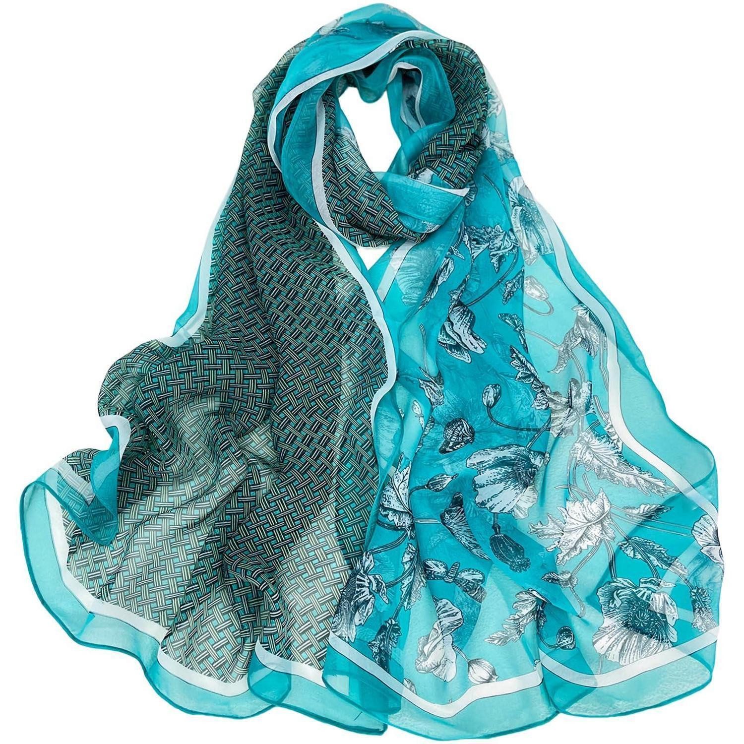 LuxusKollektion Seidenschal Seidenschal Damen bunt 160x50 cm, (1-St)