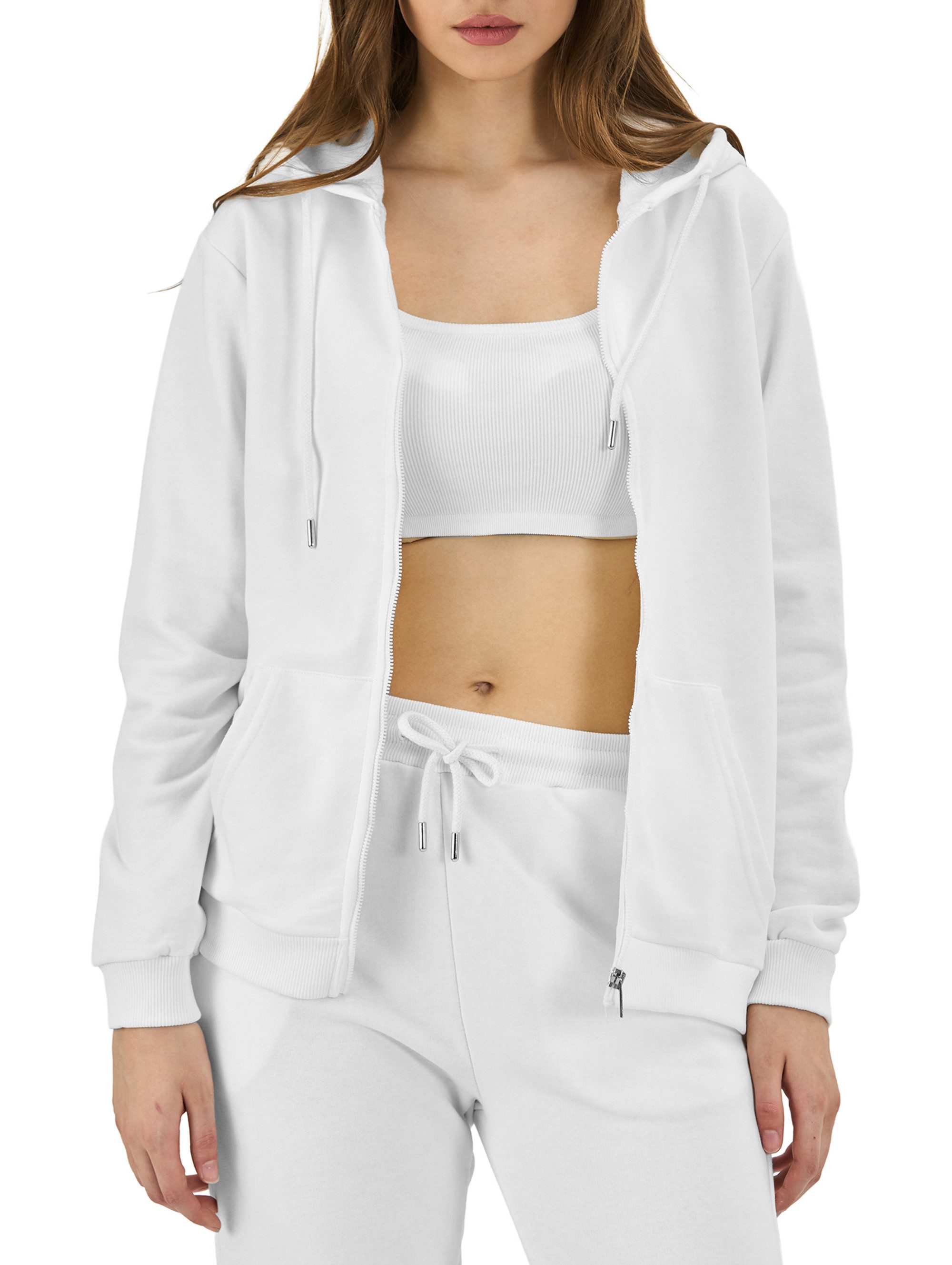 RedBridge Kapuzensweatjacke Basic mit Zipper und Kordelzug