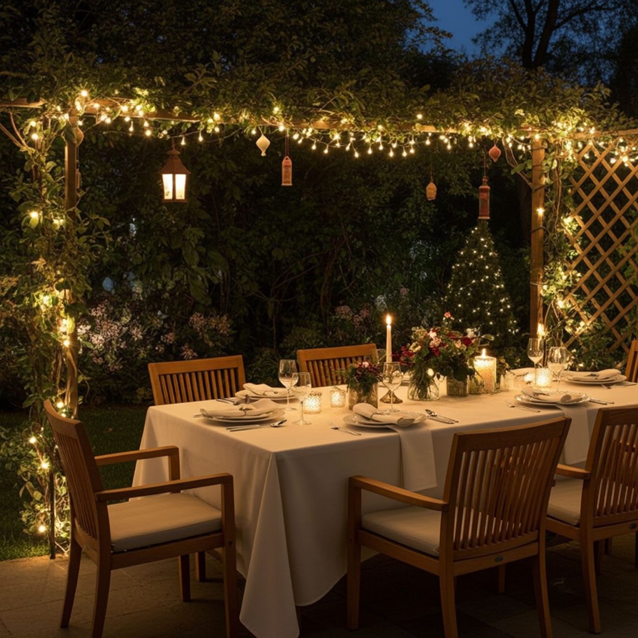 shop'n smile ideoon LED-Lichterkette XL Lichterkette 320 LEDs warmweiß, 24m für Innen & Außen IP44, 320 LED-Lichterkette 24m Länge + 2m Zuleitung, IP44 innen & außen