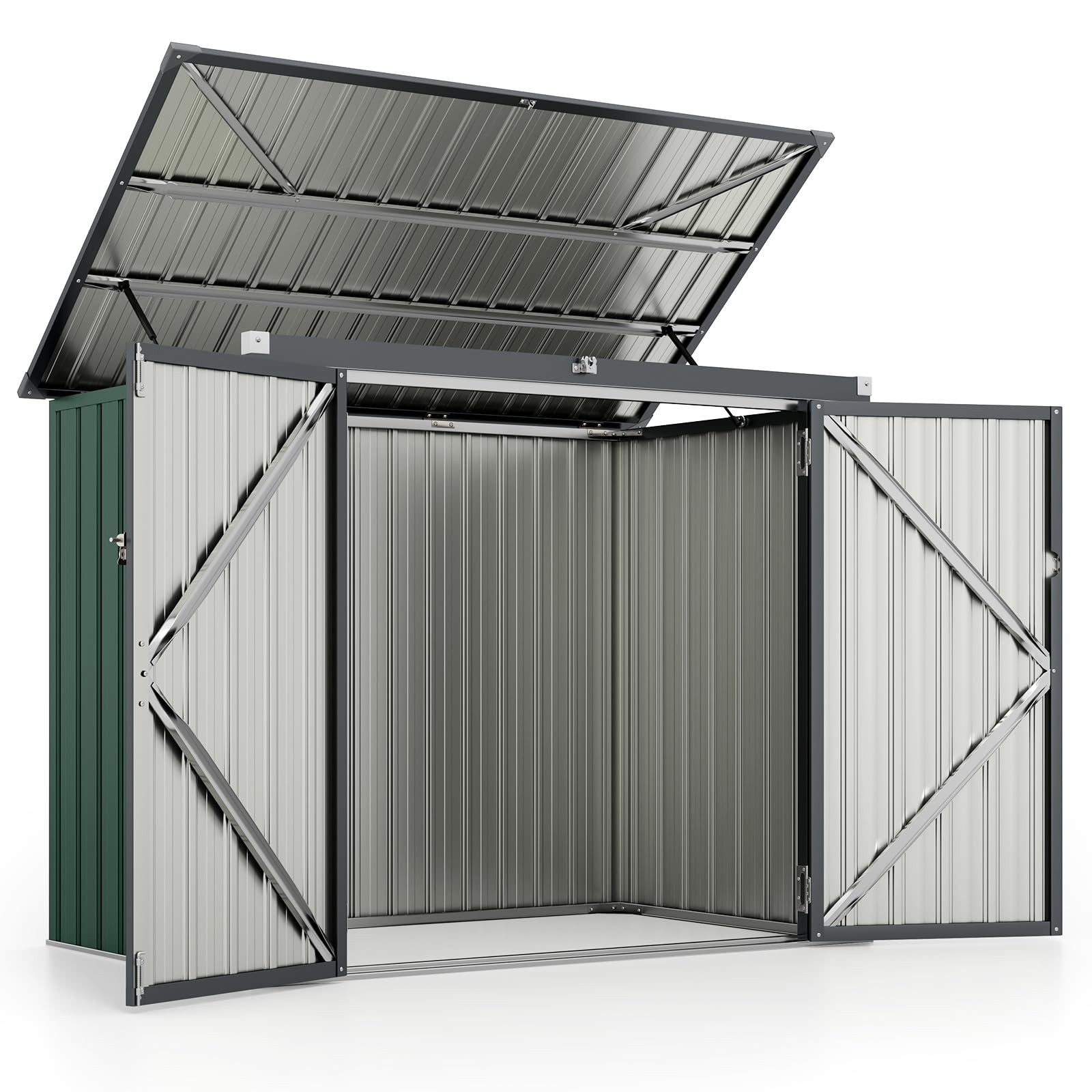 COSTWAY Gerätehaus, BxT: 159x95.5 cm, Mülltonnenbox, günstig online kaufen
