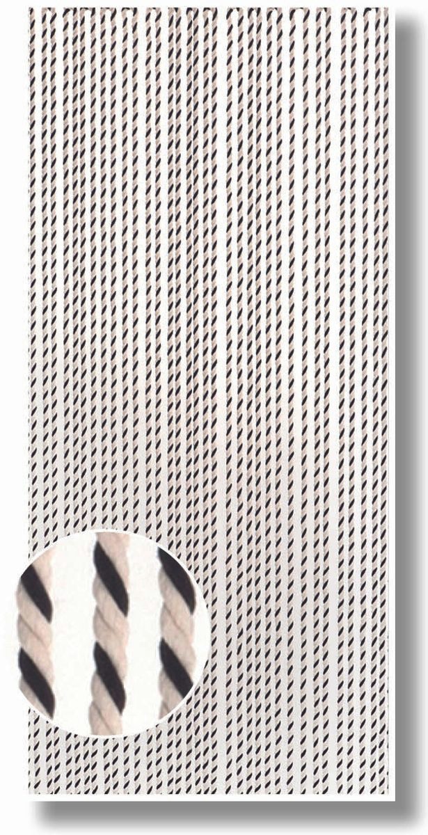 CONACORD Türvorhang Decona Seil Seilvorhang beige, Hakenaufhängung, halbtransparent, 90 x 200 cm, Baumwolle - hohe Stranganzahl