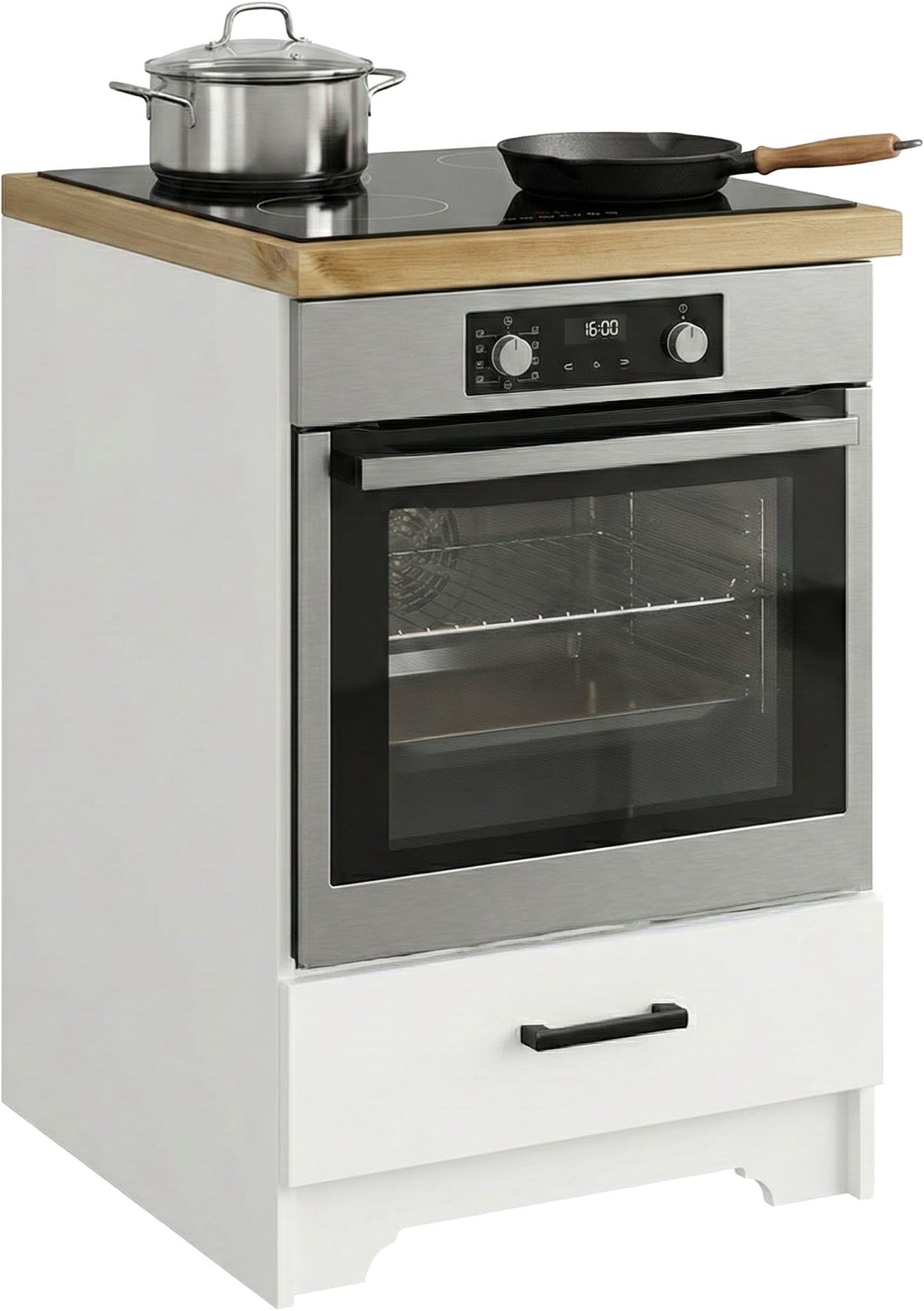 Home affaire Herdumbauschrank Meliss aus massiver Kiefer, Breite 60 cm, Soft-Close-Funktion