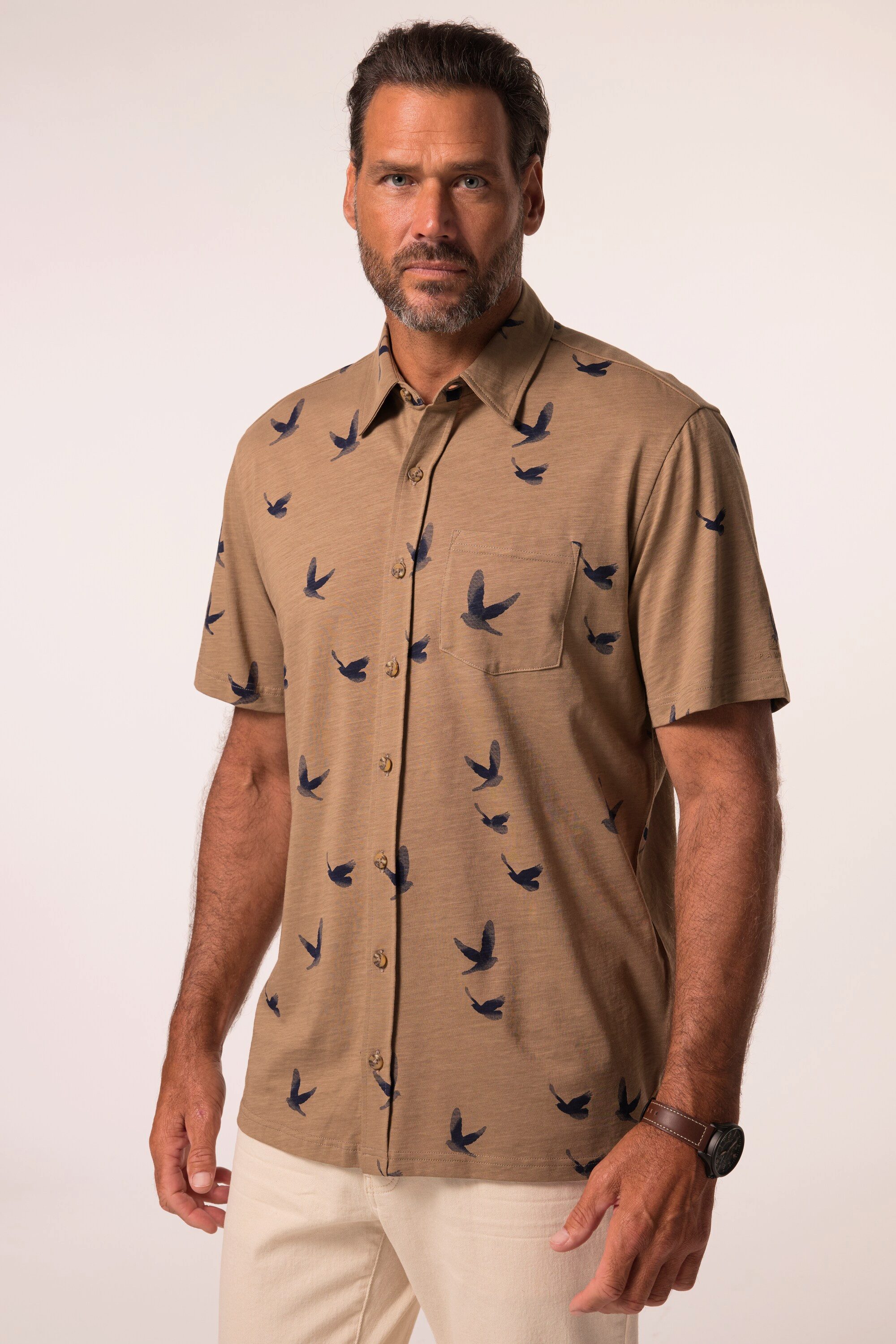 JP1880 Kurzarmhemd JP AWARE Jersey-Hemd Nachhaltigkeit günstig online kaufen