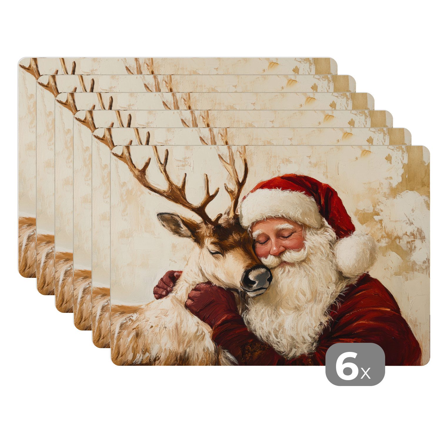 MuchoWow Platzset Weihnachtsmann - Rentier - günstig online kaufen