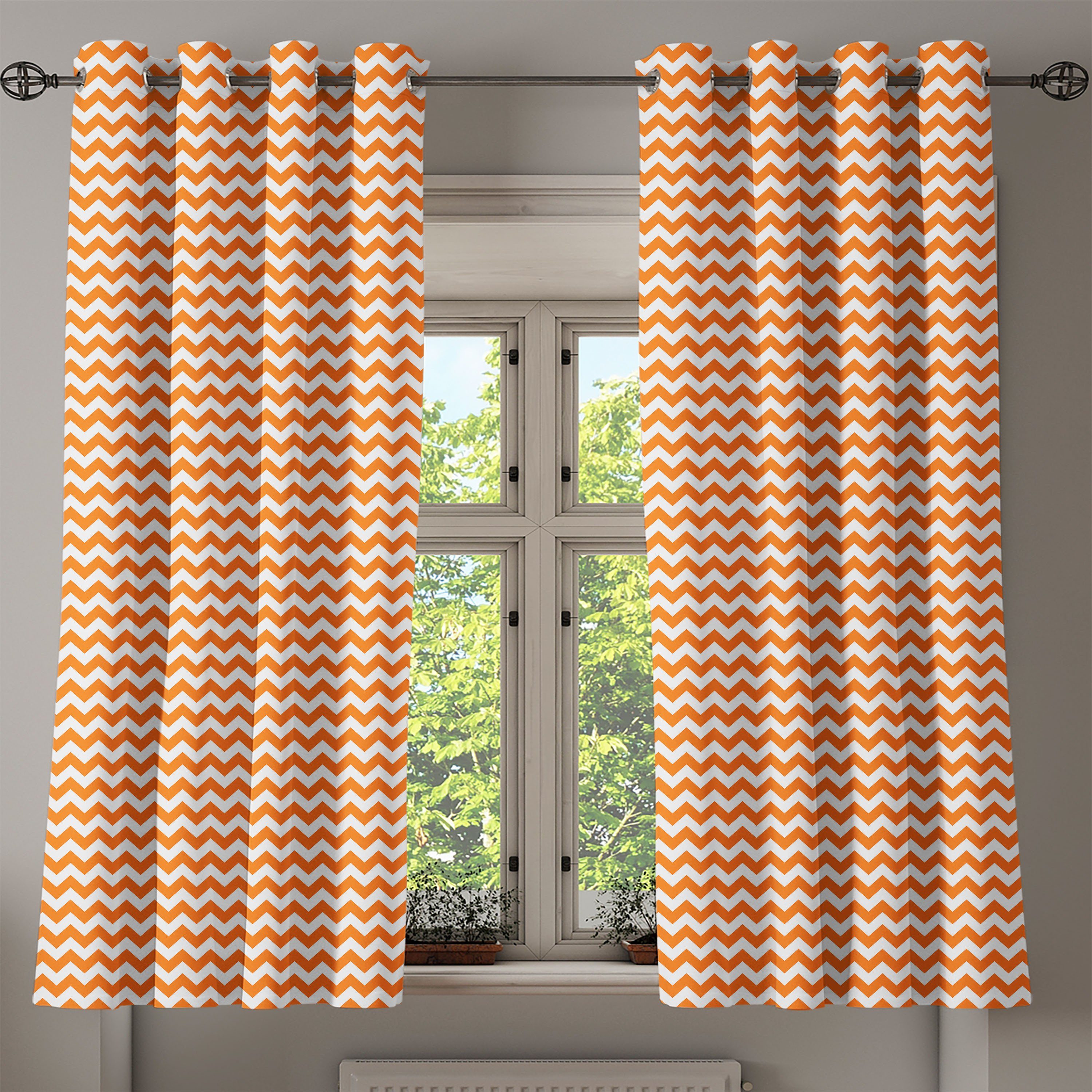 Farbe Urlaub Dekorative 2-Panel-Fenstervorhänge Wohnzimmer, Seasonal Herbst Abakuhaus, Schlafzimmer für Gardine
