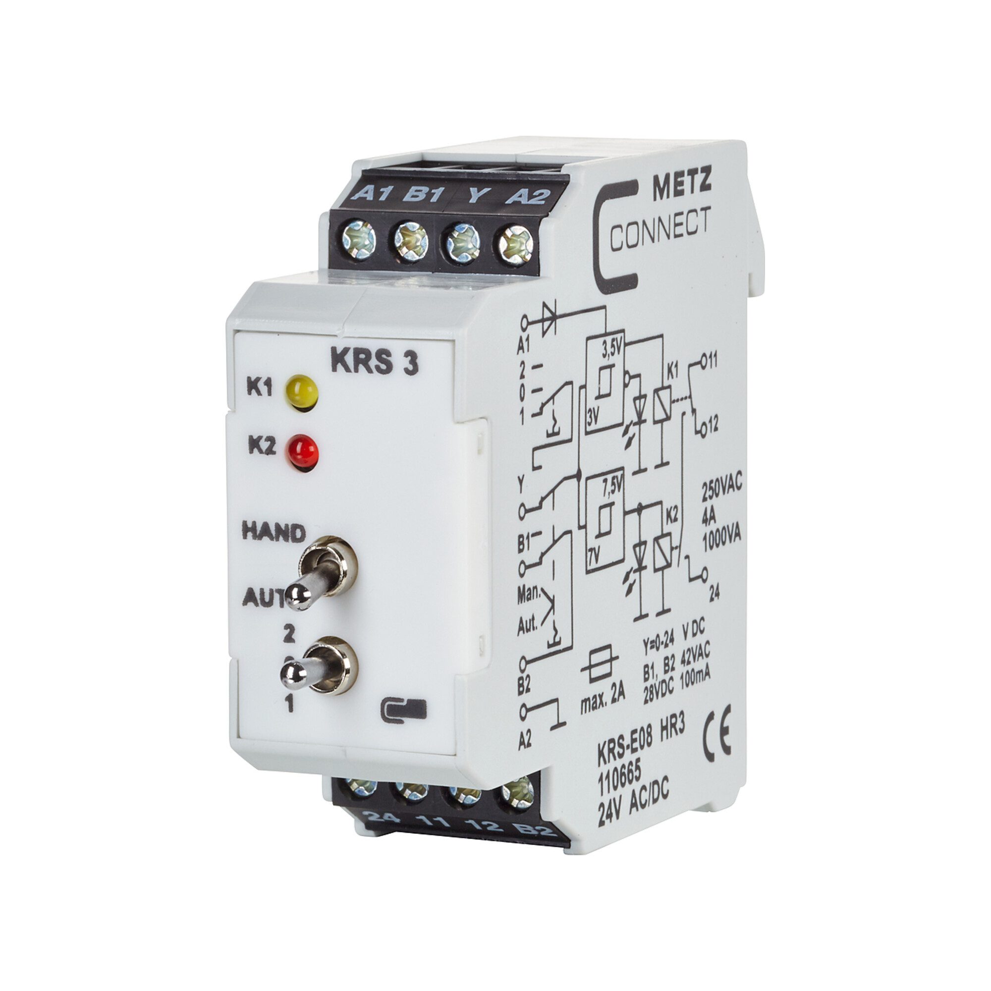 Metz Connect BTR NETCOM Schnittstellenmodul 1W KRS-E08 HR3 24ACDC Smart-Home-Steuerelement