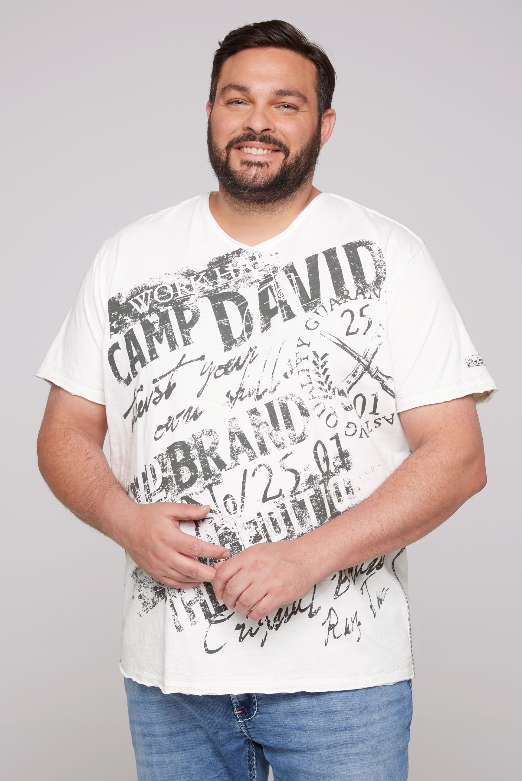 CAMP DAVID T-Shirt mit Marken-Schriftzug auf günstig online kaufen