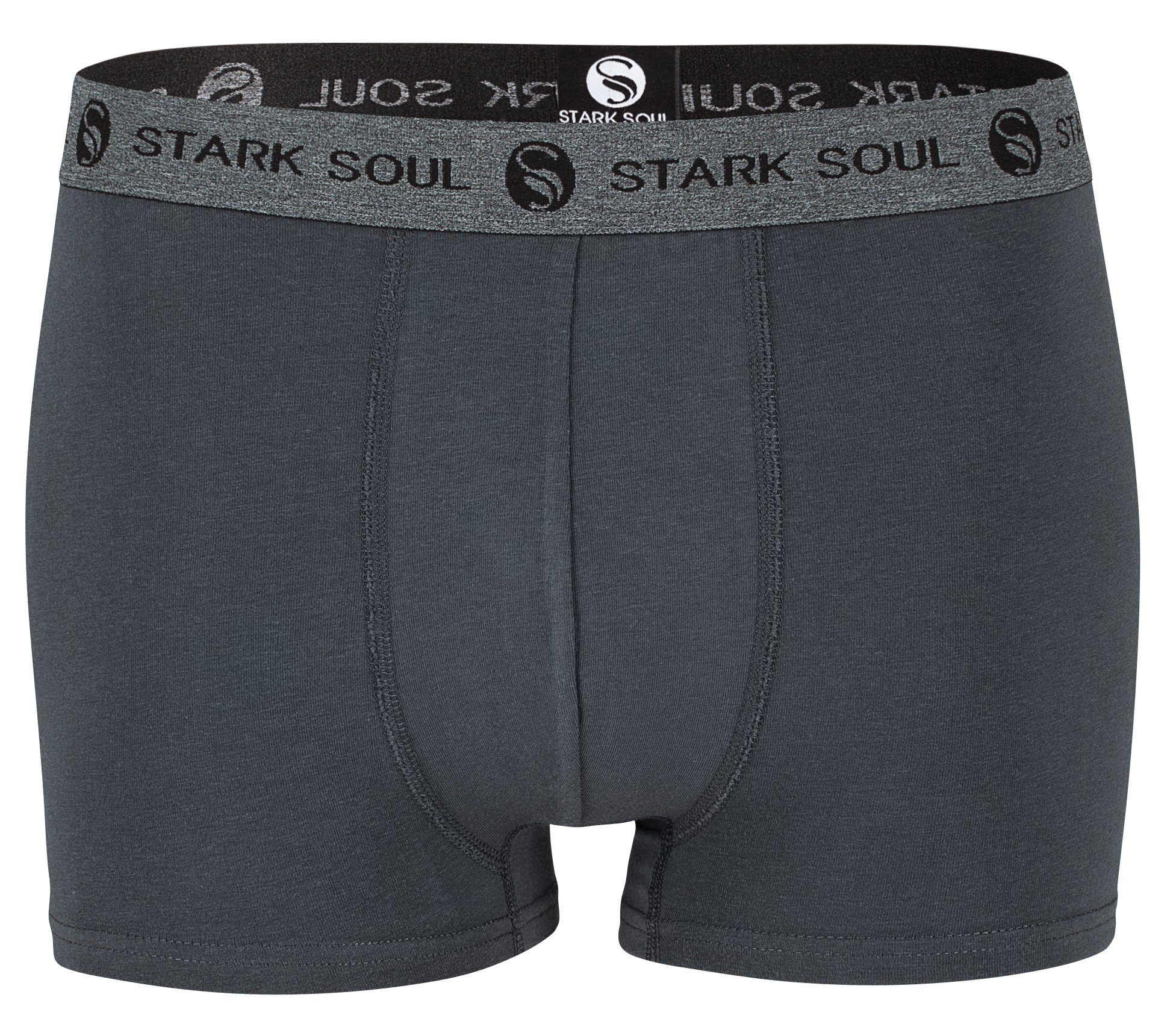 6er Stark Baumwoll-Unterhosen im 6er-Pack Pack, Herren Boxershorts Hipster Dunkelgrau Boxershorts, Soul®