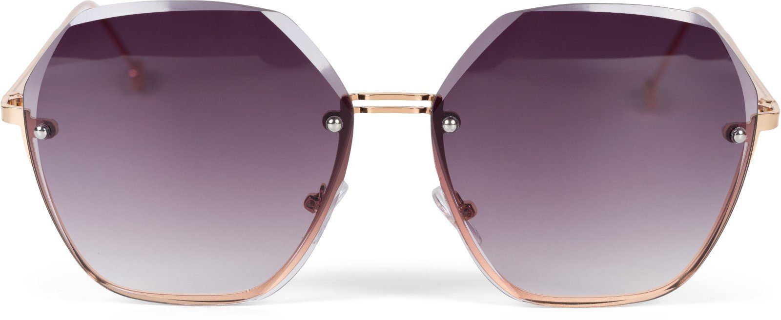 styleBREAKER Sonnenbrille Ovale Oversize Sonnenbrille Diamant Schliff Rahmenlos (1-St) Gradient