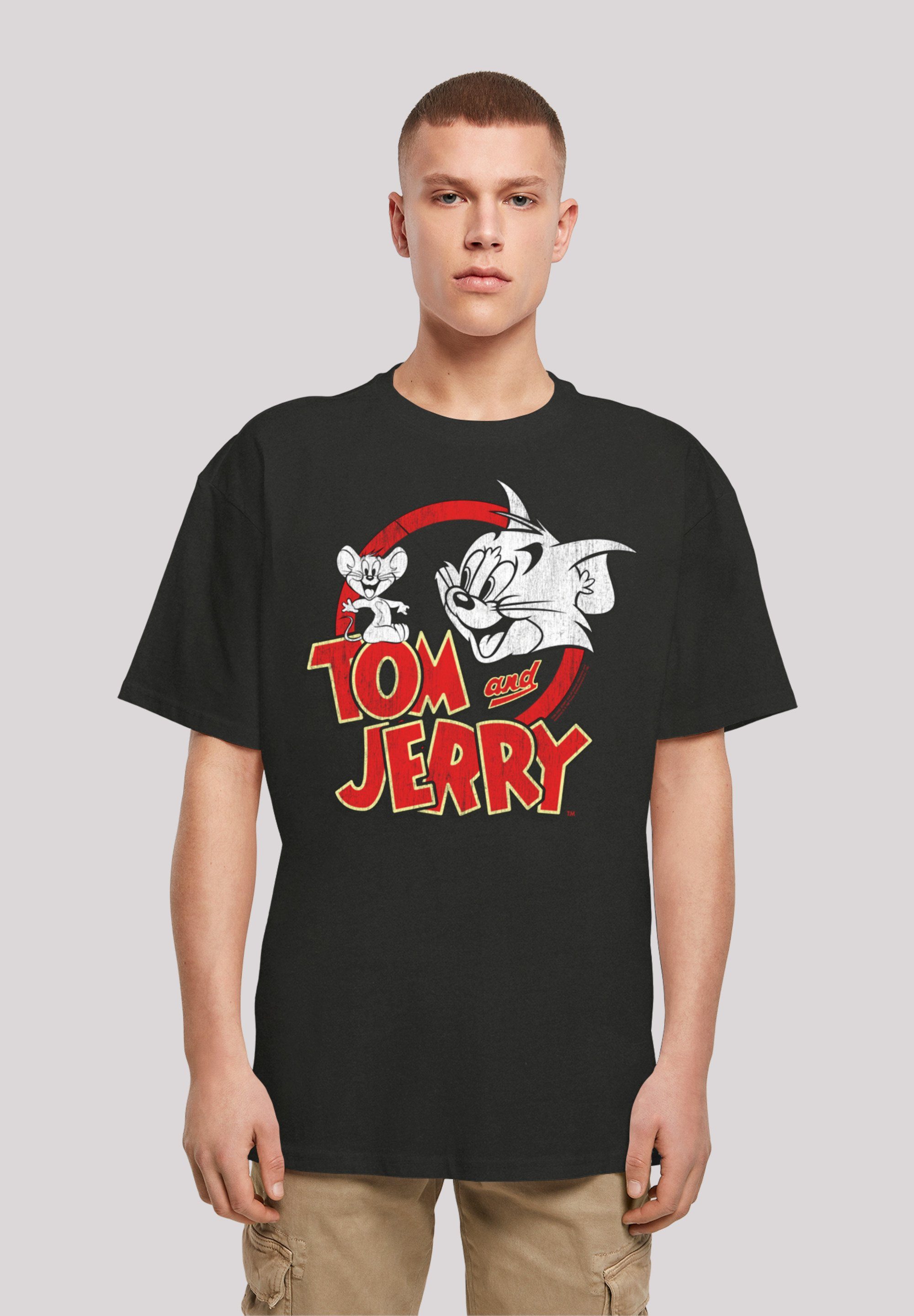 F4NT4STIC T-Shirt Jerry Logo Distressed And Print Tom