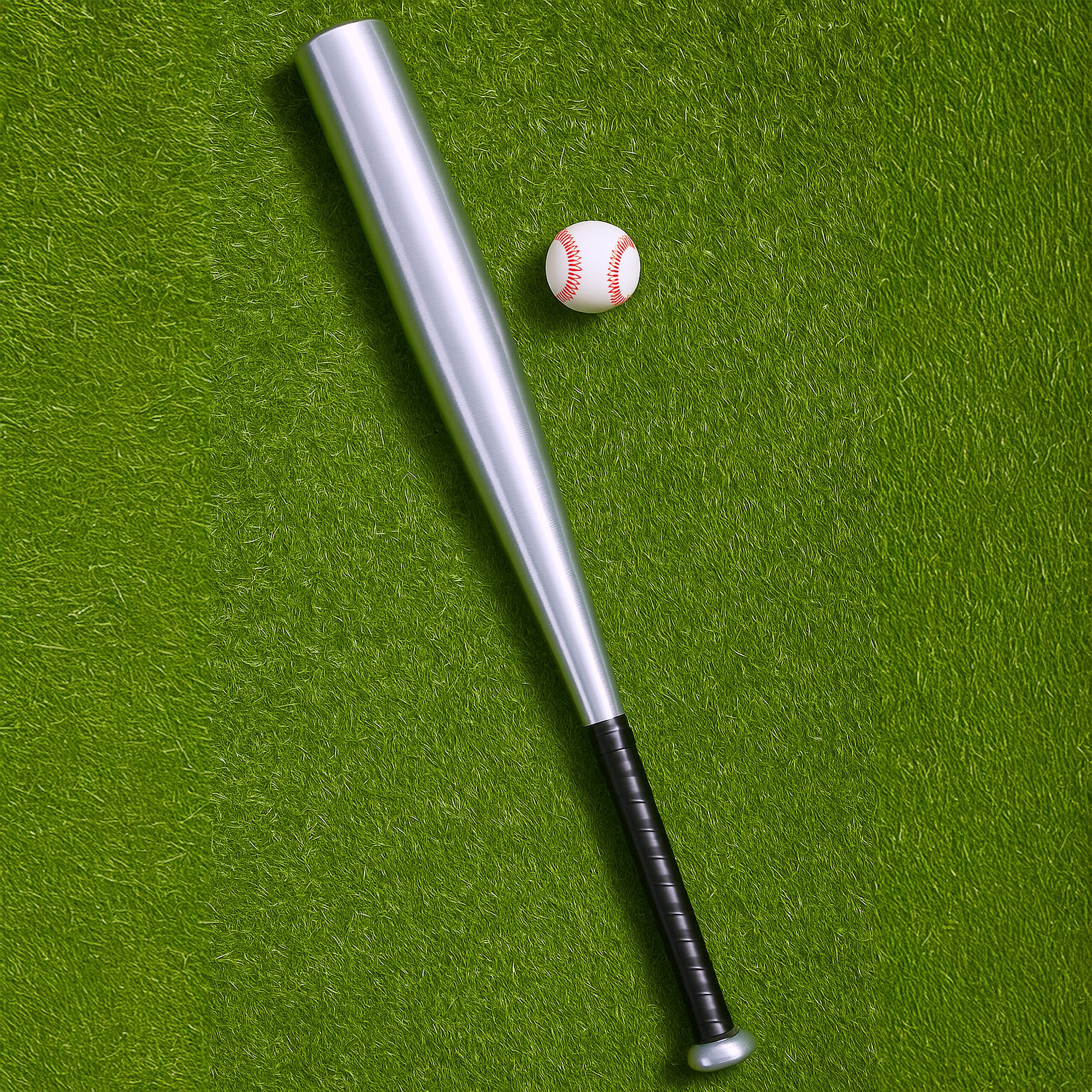 relaxdays Baseballschläger 18" Aluminium, Aluminium, 5 ", (1 St), silber