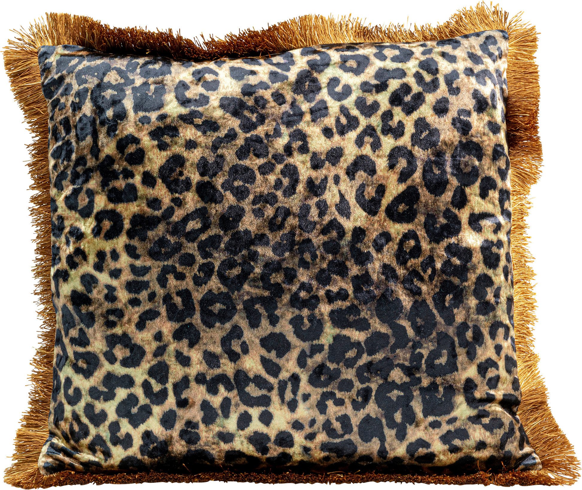 Kare Design Dekokissen Leo Fringe, Kissenhülle mit Füllung, 55x55 cm, stützt Kopf und Nacken angenehm und sorgt für erholsamen Schlaf