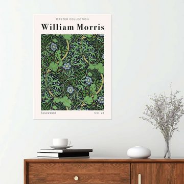 Posterlounge Poster William Morris, Seaweed No. 48, Wohnzimmer Rustikal Grafikdesign