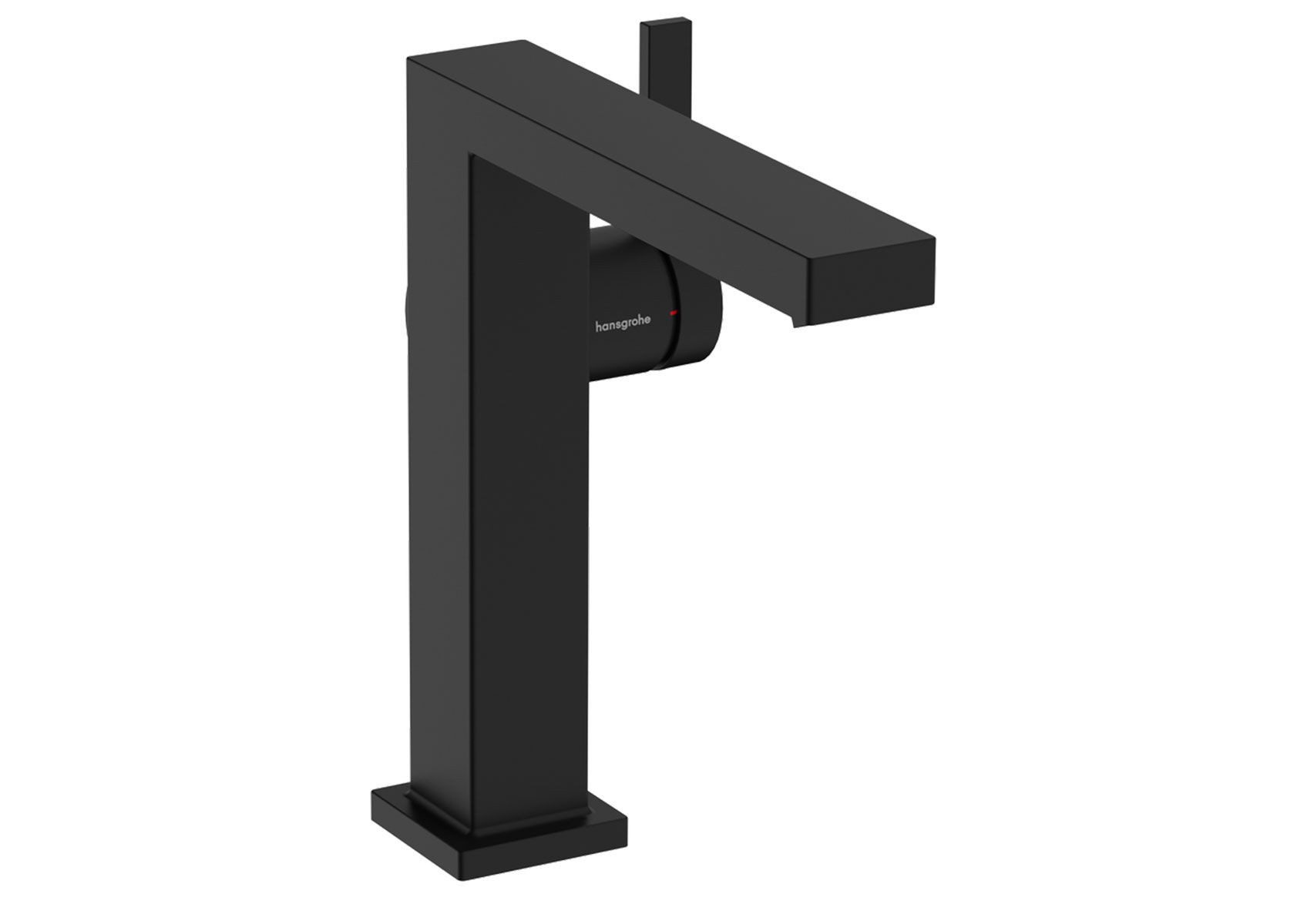 hansgrohe Waschtischarmatur Tecturis E 150 Einhebelmischer mit Push-Open-Ablaufgarnitur, Schwarz (seitlicher Pingriff, Normalstrahl, Keramikmischsystem, DN15, Waschbeckenarmatur) EcoSmart Verbrauch max. 4 l/min, Durchlauferhitzer geeignet