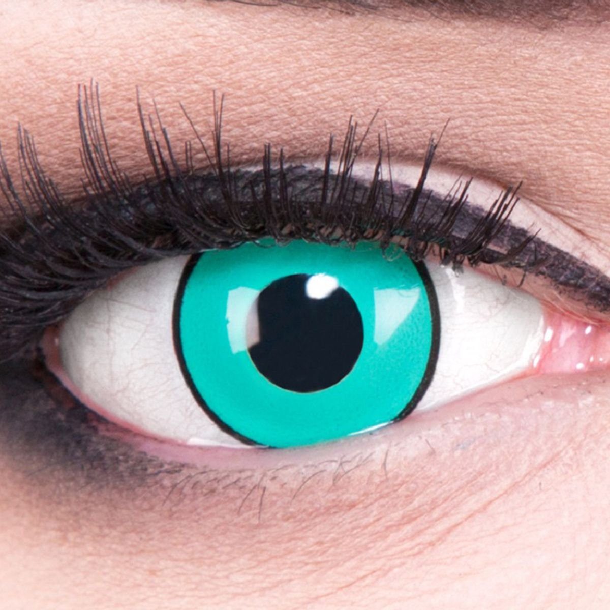 MeralenS Jahreslinsen 1 Paar Farbige Anime Sharingan Kontaktlinsen Gaara in türkis schwarz