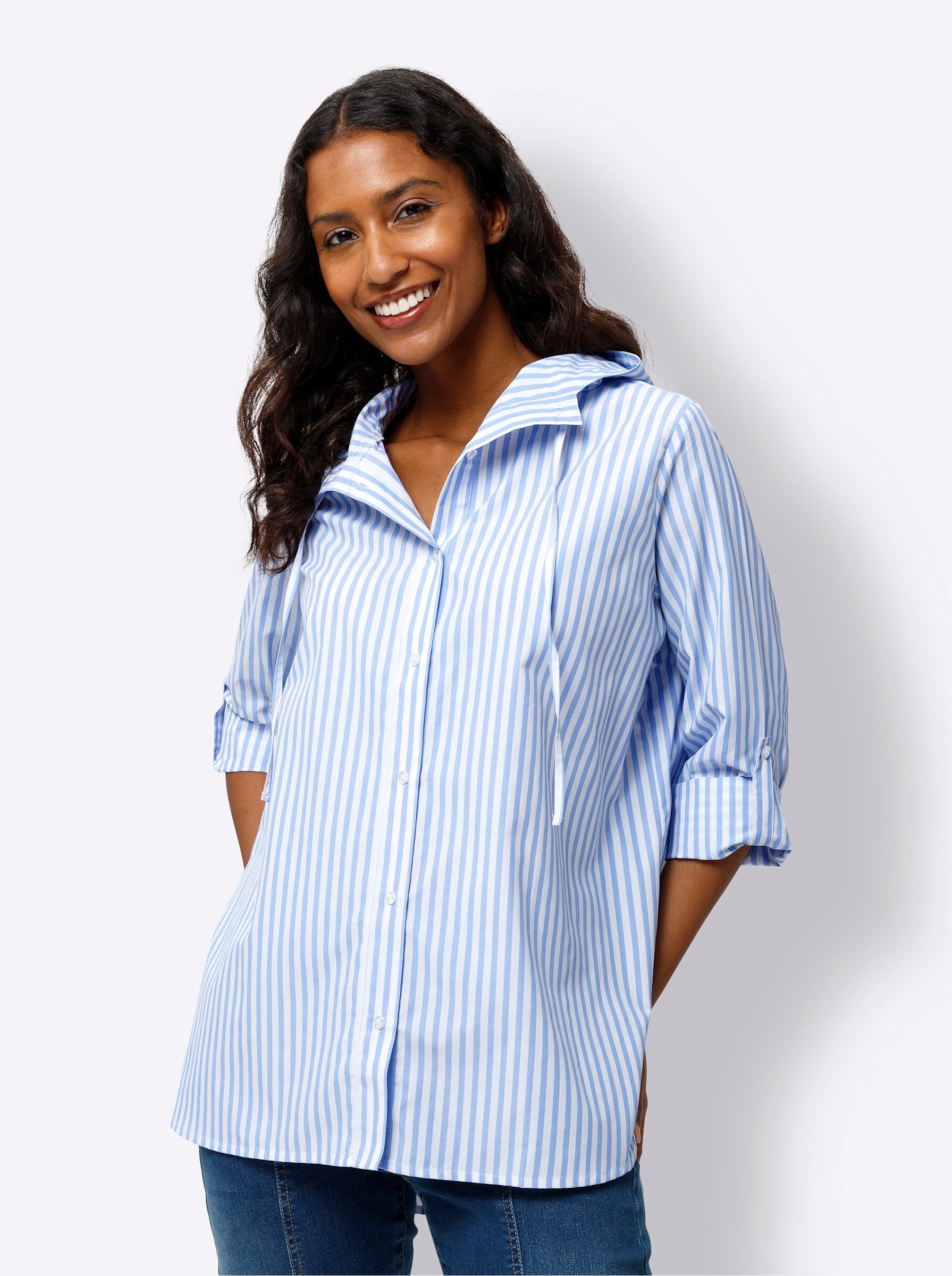 Klassische Bluse Gestreifte Bluse