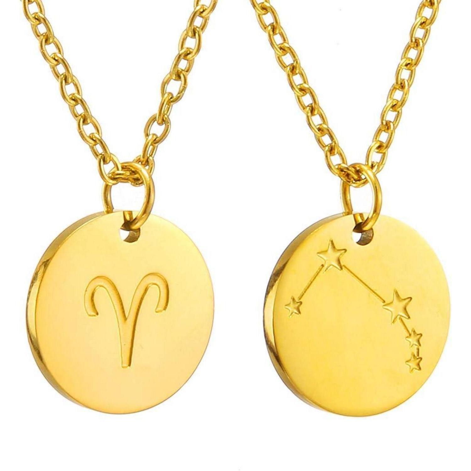 Kette mit Anhänger Sternzeichen Kette Gold Widder Horoskop Damen Geschenk