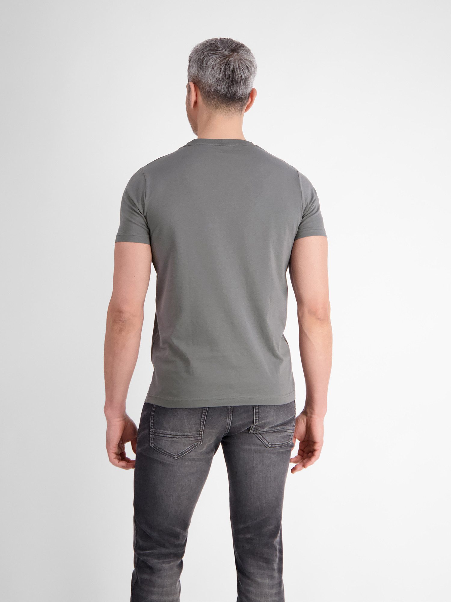 LERROS T-Shirt Unifarbenes T-Shirt mit Print günstig online kaufen