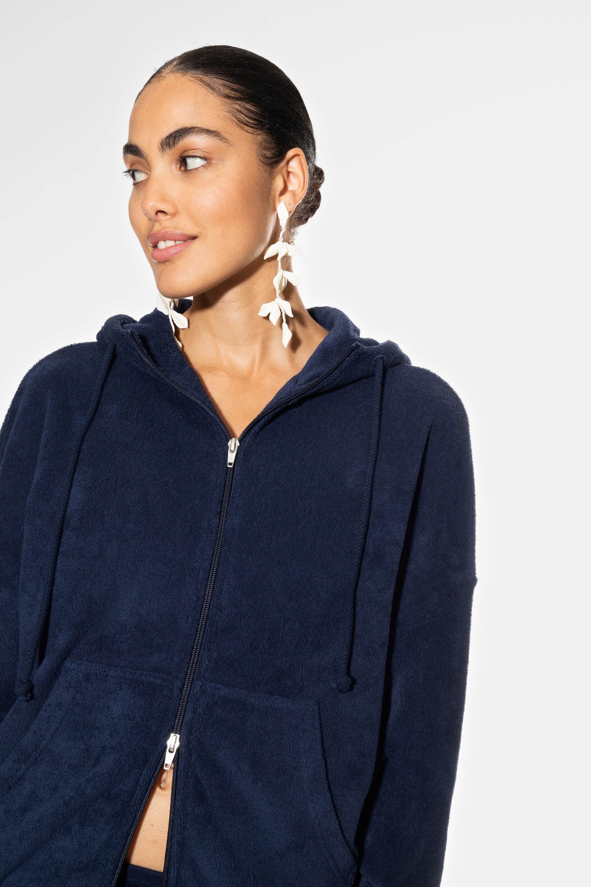 Mey Pyjamaoberteil Mey Damen Cardigan Hoodie Serie Rebeca Uni (1-tlg)