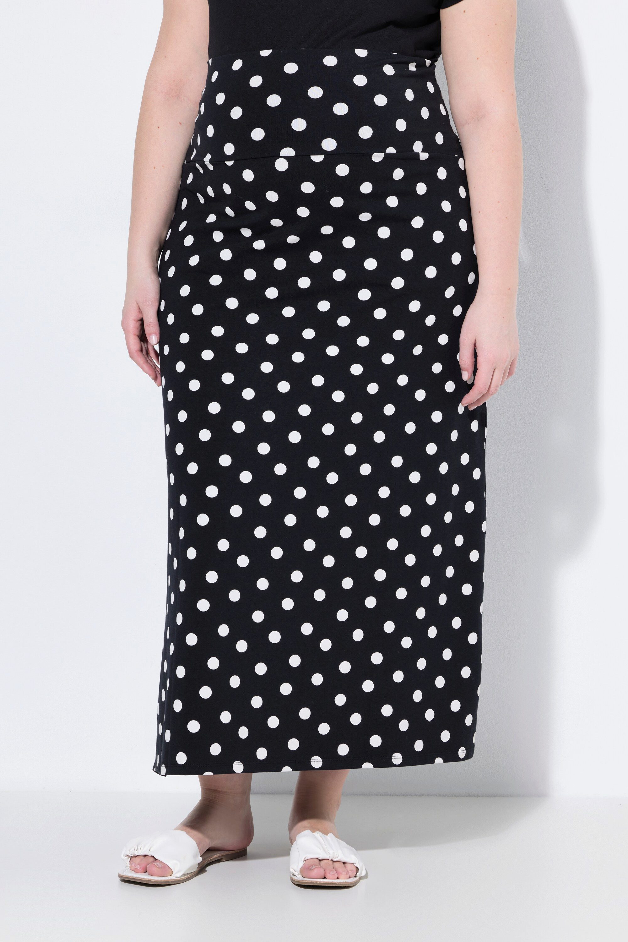 Ulla Popken Schlupfrock Bellieva Jersey-Maxirock Muster günstig online kaufen