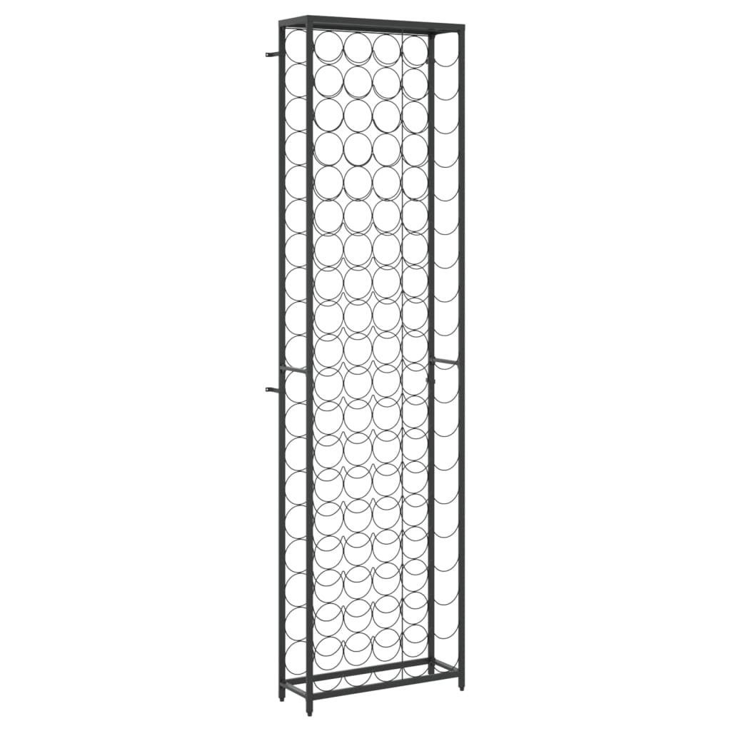 vidaXL Weinregal 54 x 18 x 200 cm Weinregal für 95 Flaschen Schwarz Flaschenregal Schmi