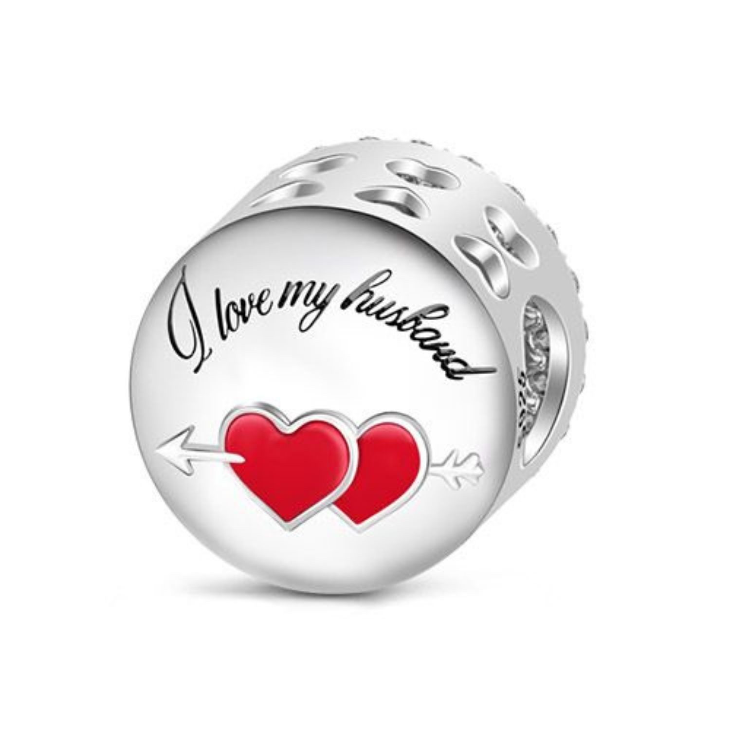 Bead Gnoce Charm Kiss BRCS54 Silber