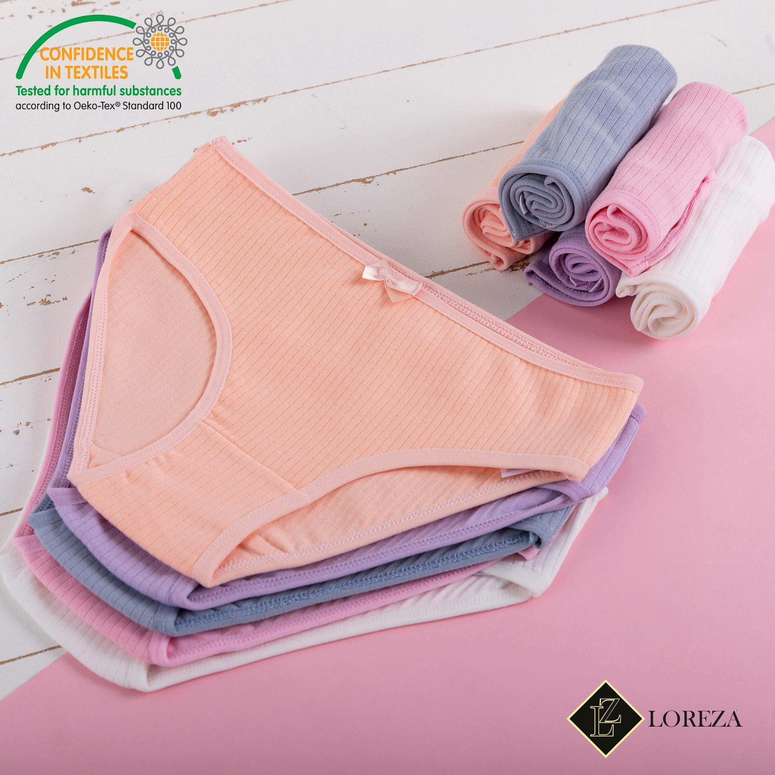 Unterwäsche 10 Slips Kinder Unterhosen (Spar-Packung, Mädchen 10-St) Slip LOREZA Baumwolle