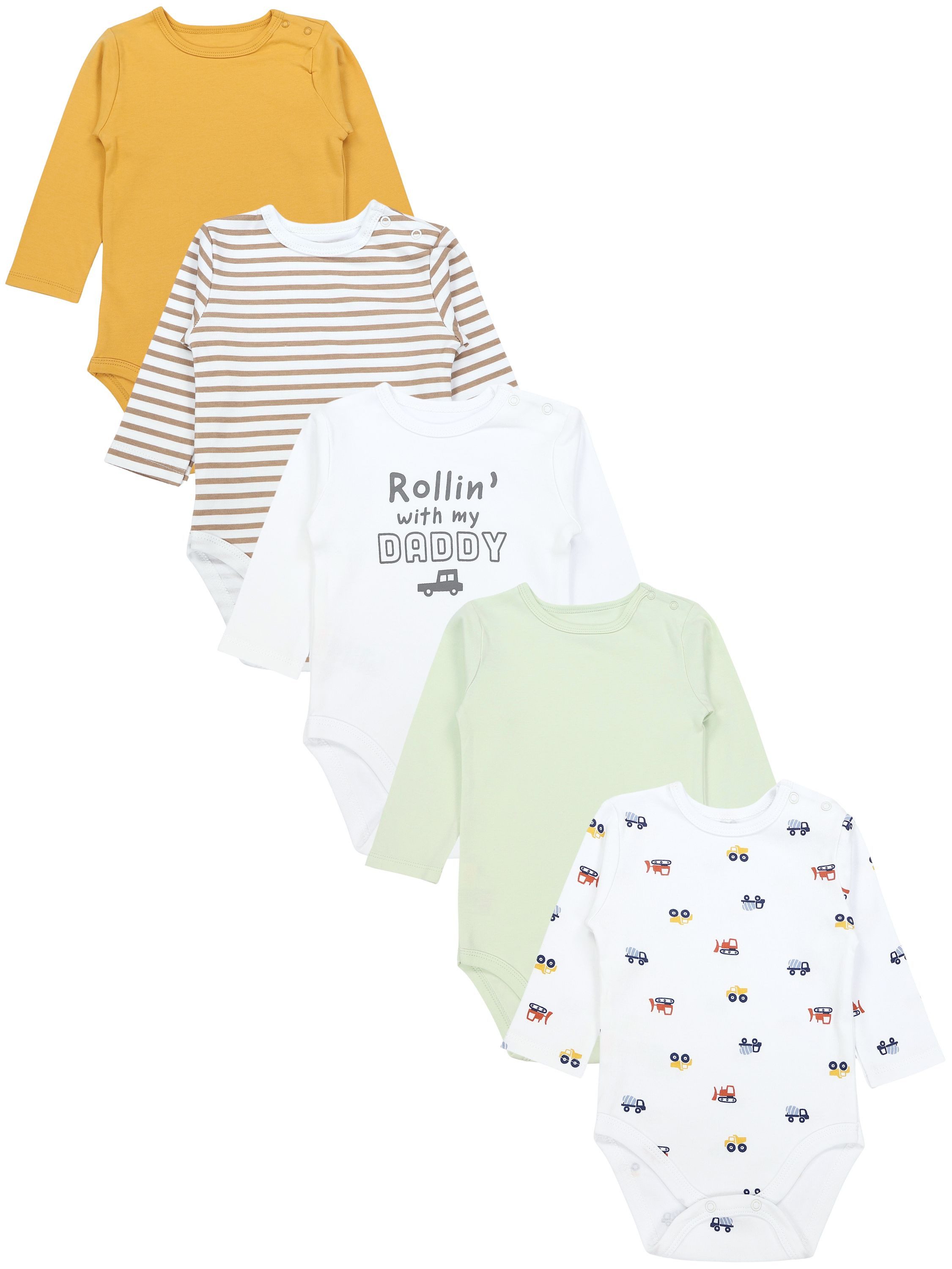 TupTam Langarmbody TupTam Baby Unisex Langarm Body mit Aufdruck Spruch 5er Pack