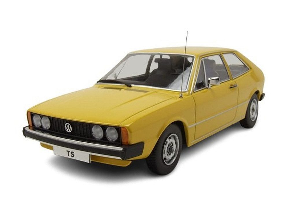 KK Scale Modellauto VW Scirocco 1 TS 1976 gelb metallic, Maßstab 1:18