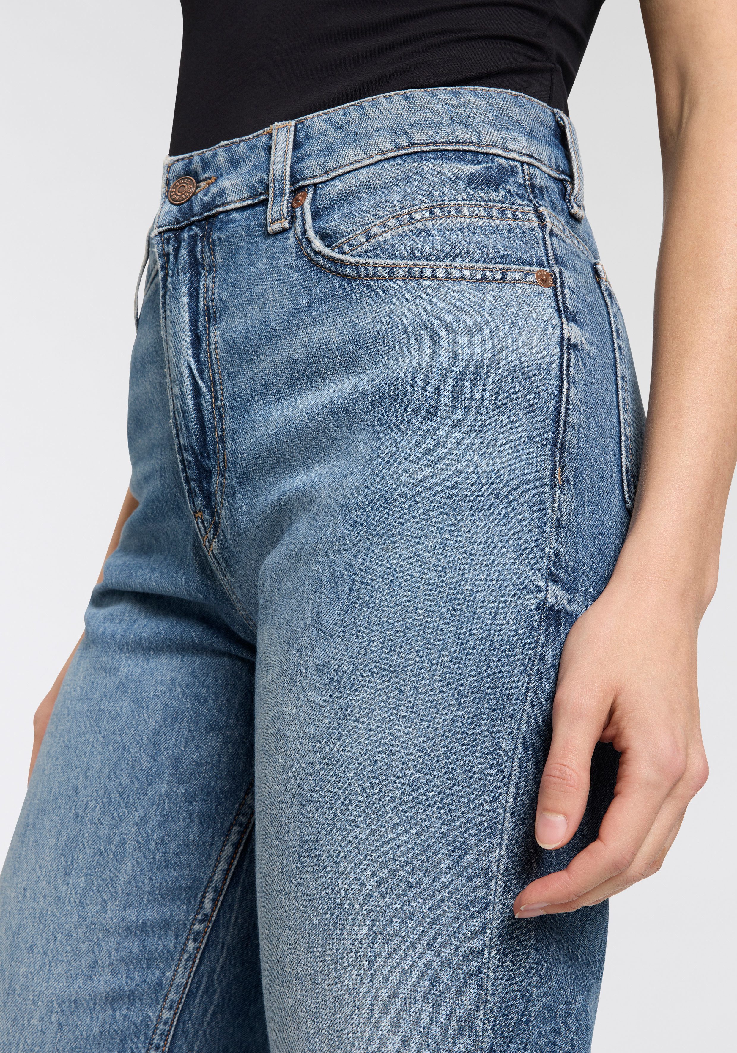 BOSS ORANGE Straight-Jeans Ada 10.0 Premium Damenmode mit hohem Bund, High Rise