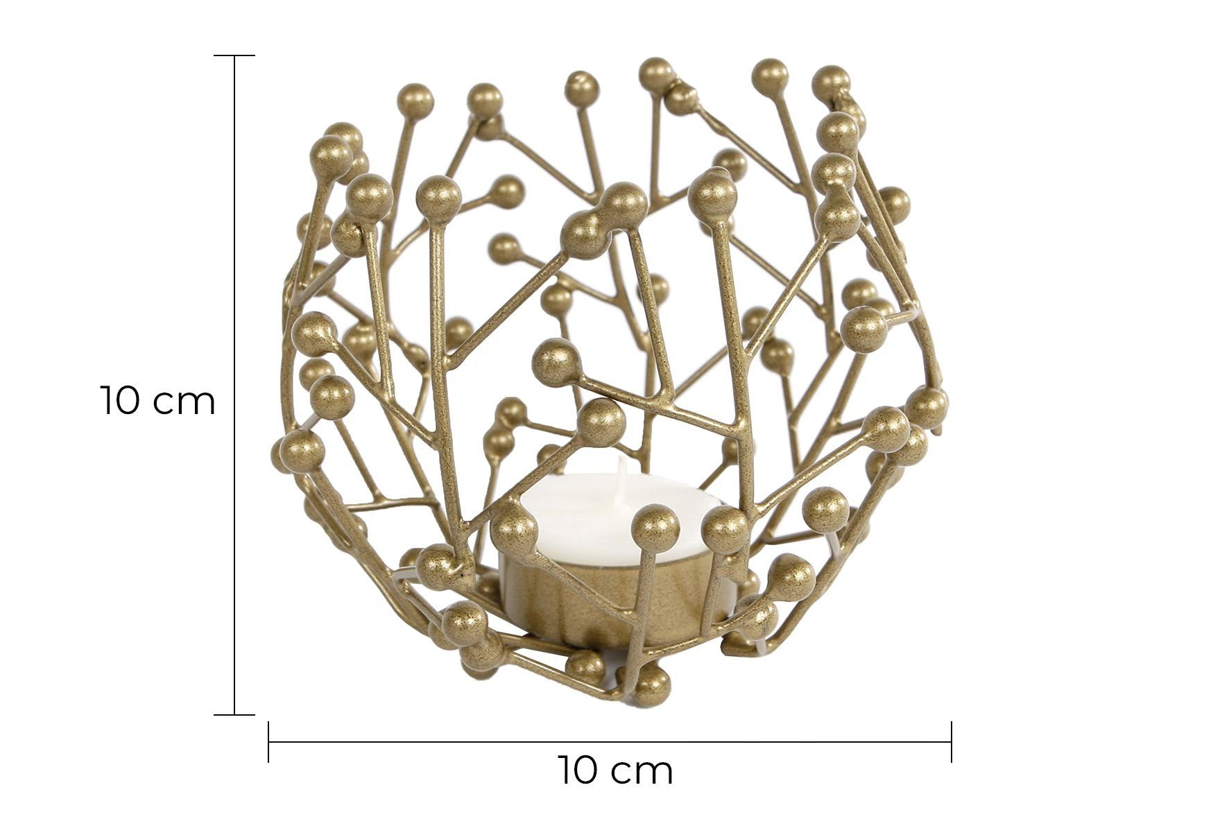 aus (1 extravaganten Teelichthalter Rivanto Kerzenständer Metall Twiggy Form, in St), einer