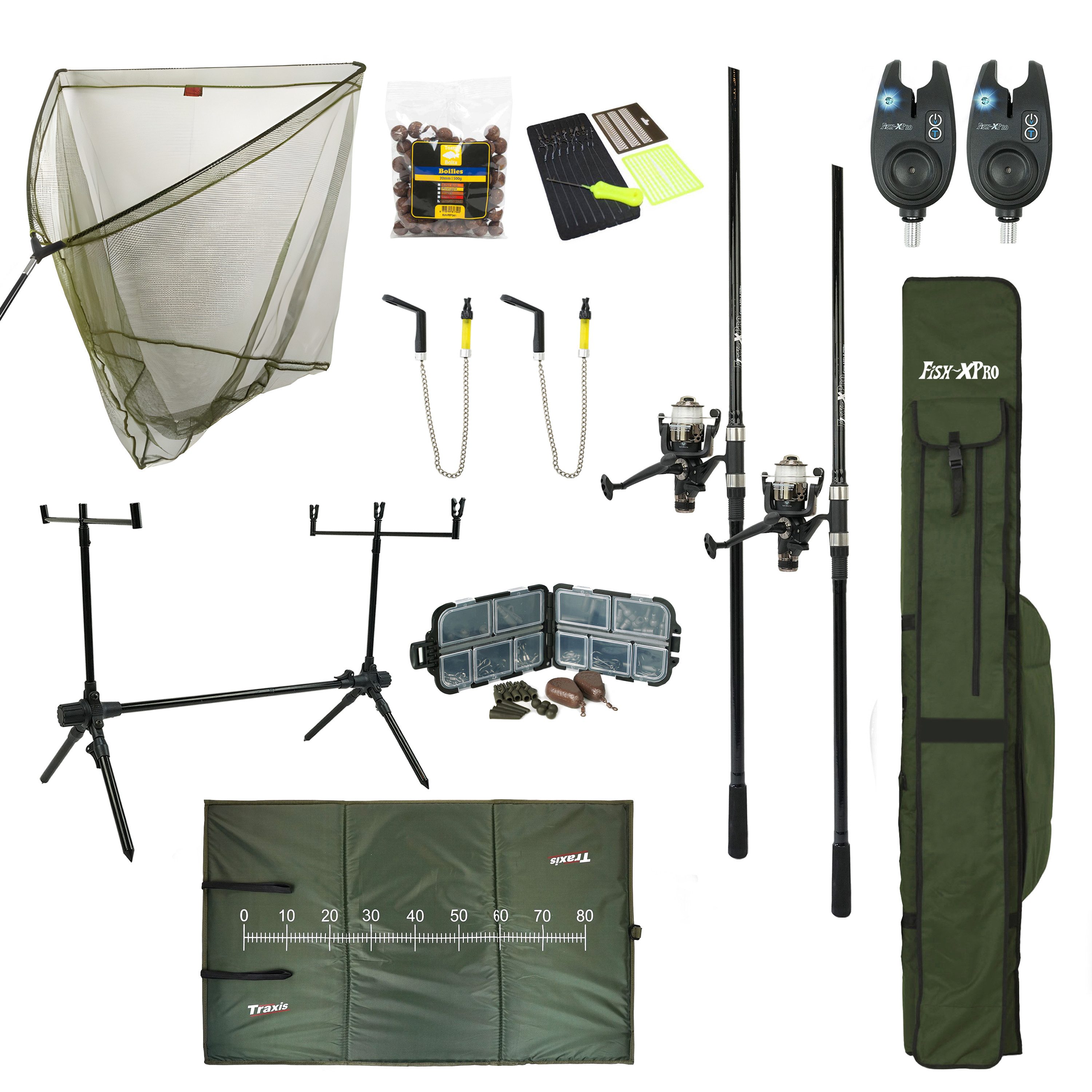 Fish-XPro Karpfenrute FISH-XPRO Karpfenset Carpset Pro Improve Set Karpfenruten-Angelset