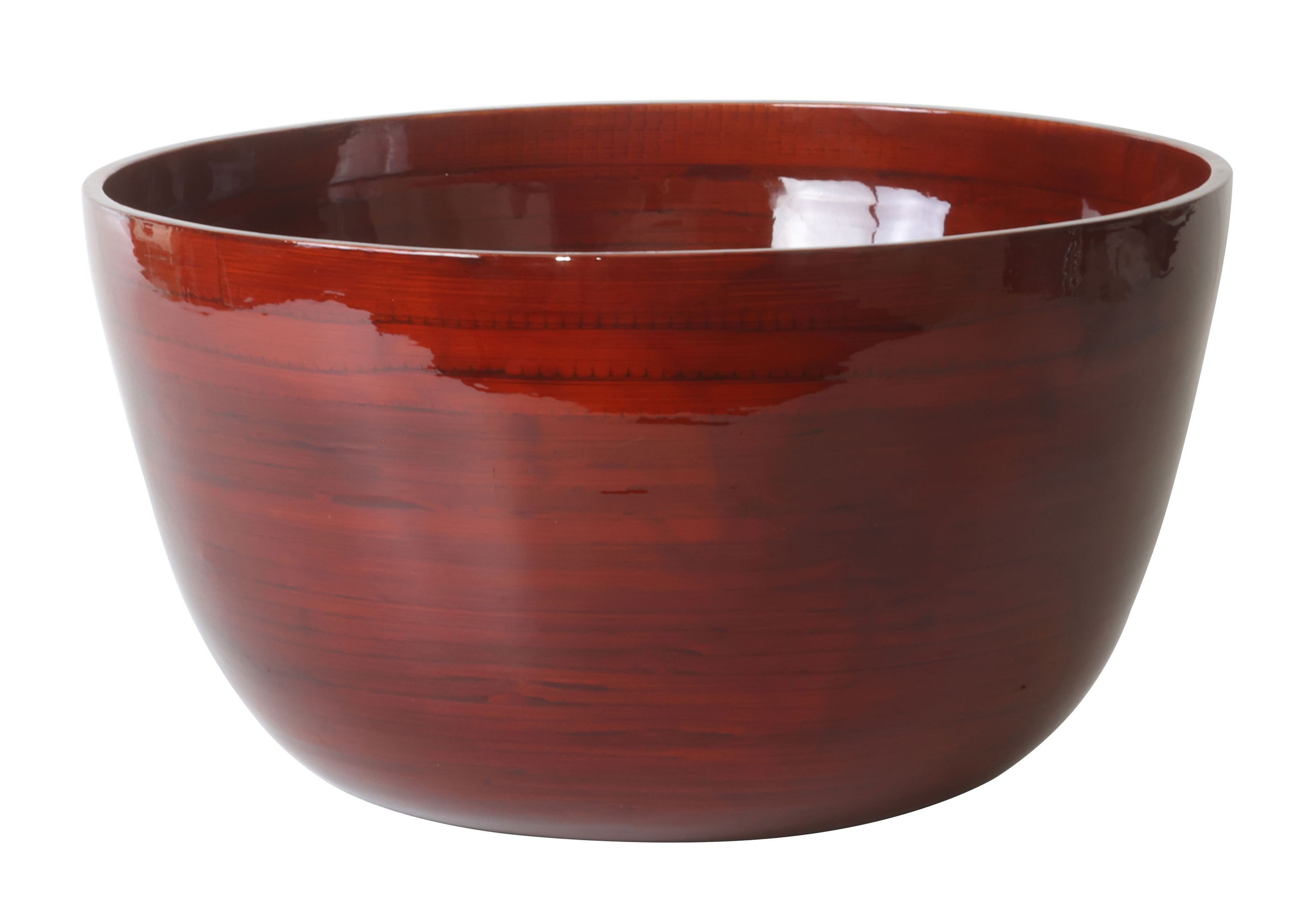 ARTRA Dekoschale Bambus Schale, rot, Übertöpfe Design Schale Geschenk Dekoschale (1 St)