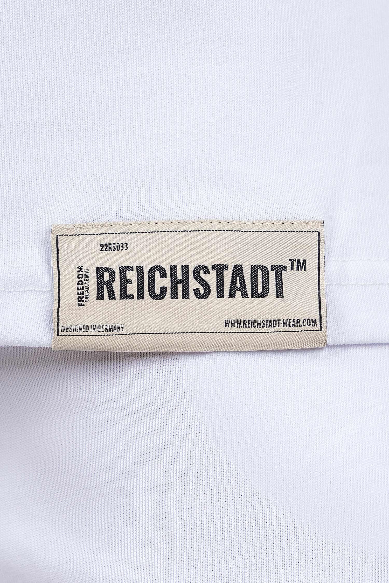 (1-tlg) mit Brust 22RS033 auf Casual Reichstadt weiß der Oversize-Shirt T-shirt Stitching