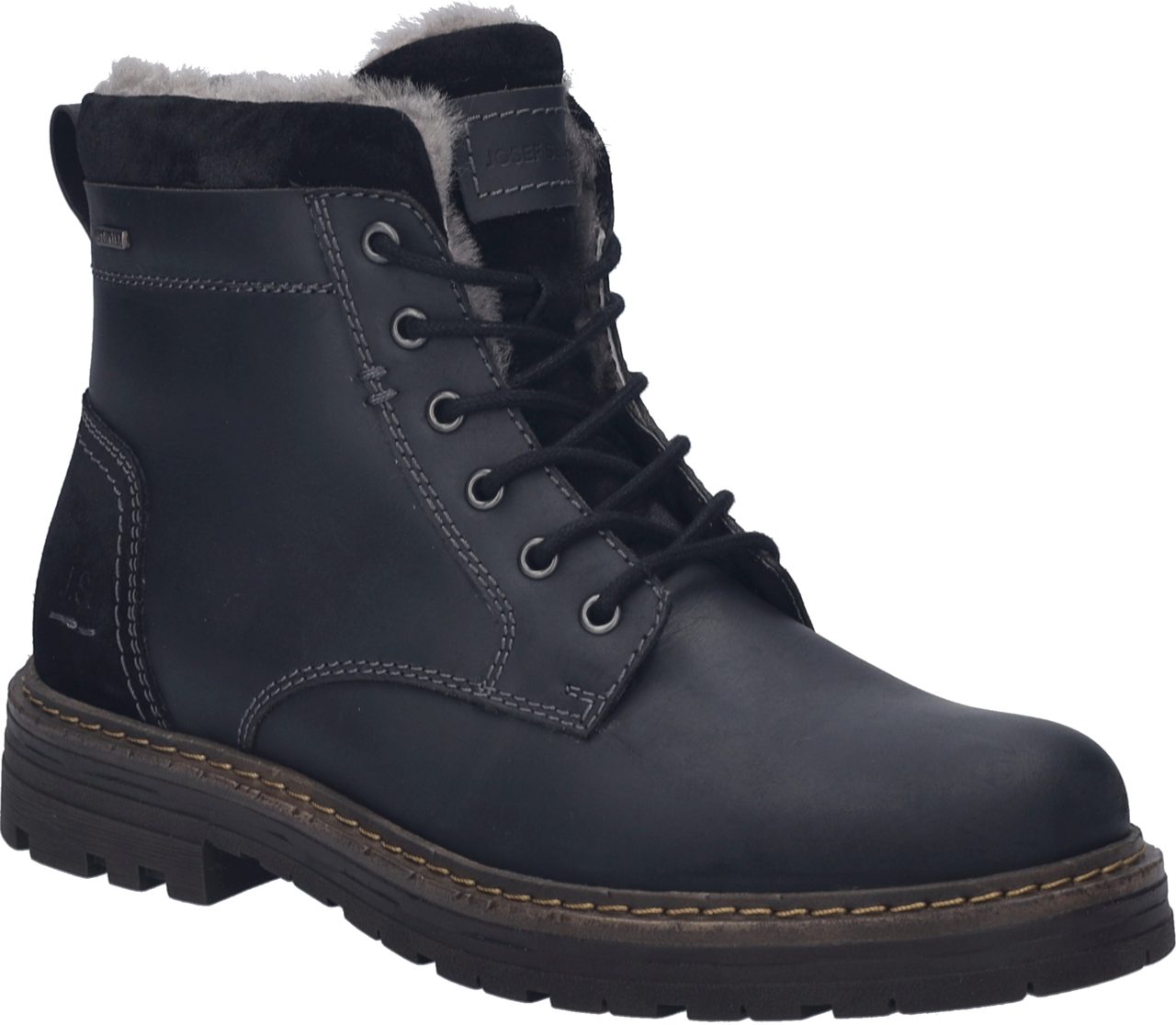Josef Seibel Curtis 50 Winterboots Schnürboots mit Ziernähten und Kontrast-Rahmennaht, G-Weite