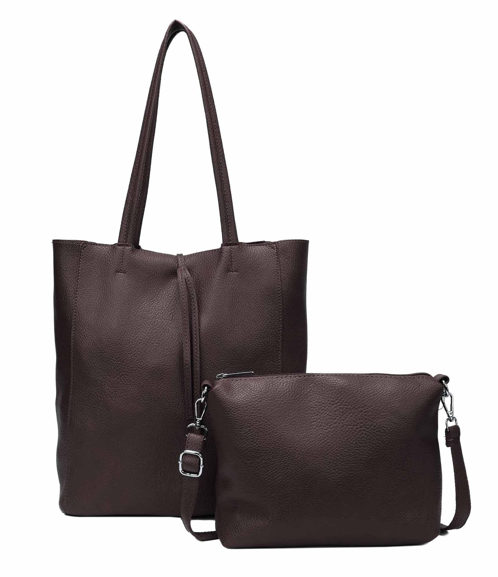 ITALYSHOP24 Schultertasche Damen XXL Tasche Shopper Umhängetasche Hobo City Tote A4 Shopping Bag (je nach Auswahl, Weekender Handtasche mit Schmucktasche, große Henkeltasche Workbag inkl. CrossOver Bag mit extra Umhängegurt), leichte Cross Over Body Brusttasche Schmucktasche Reise Urlaub Schule