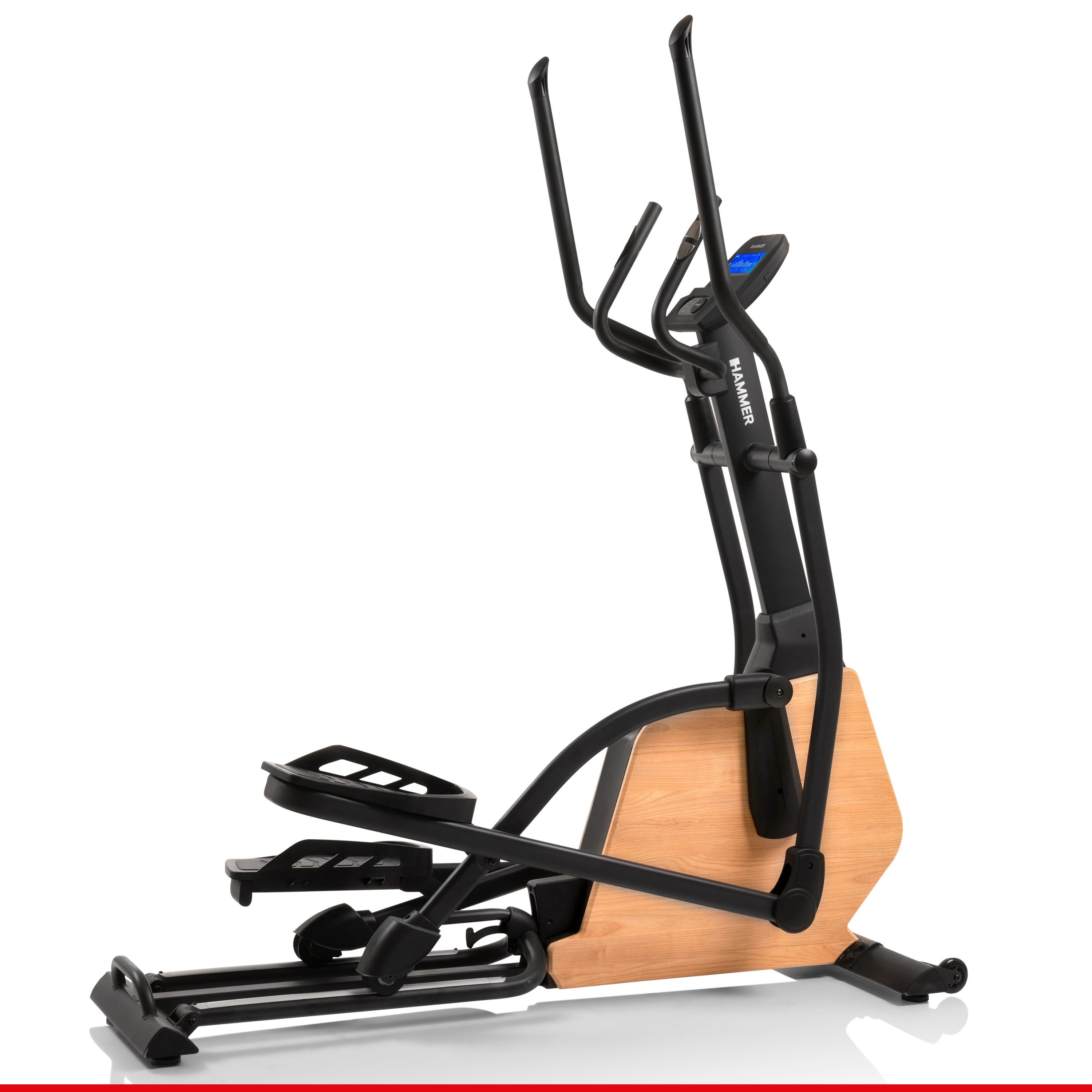 Hammer Crosstrainer CrossPace 5.0 NorsK, 3-fache Steigung, edles Holz-Design, 24 Programme