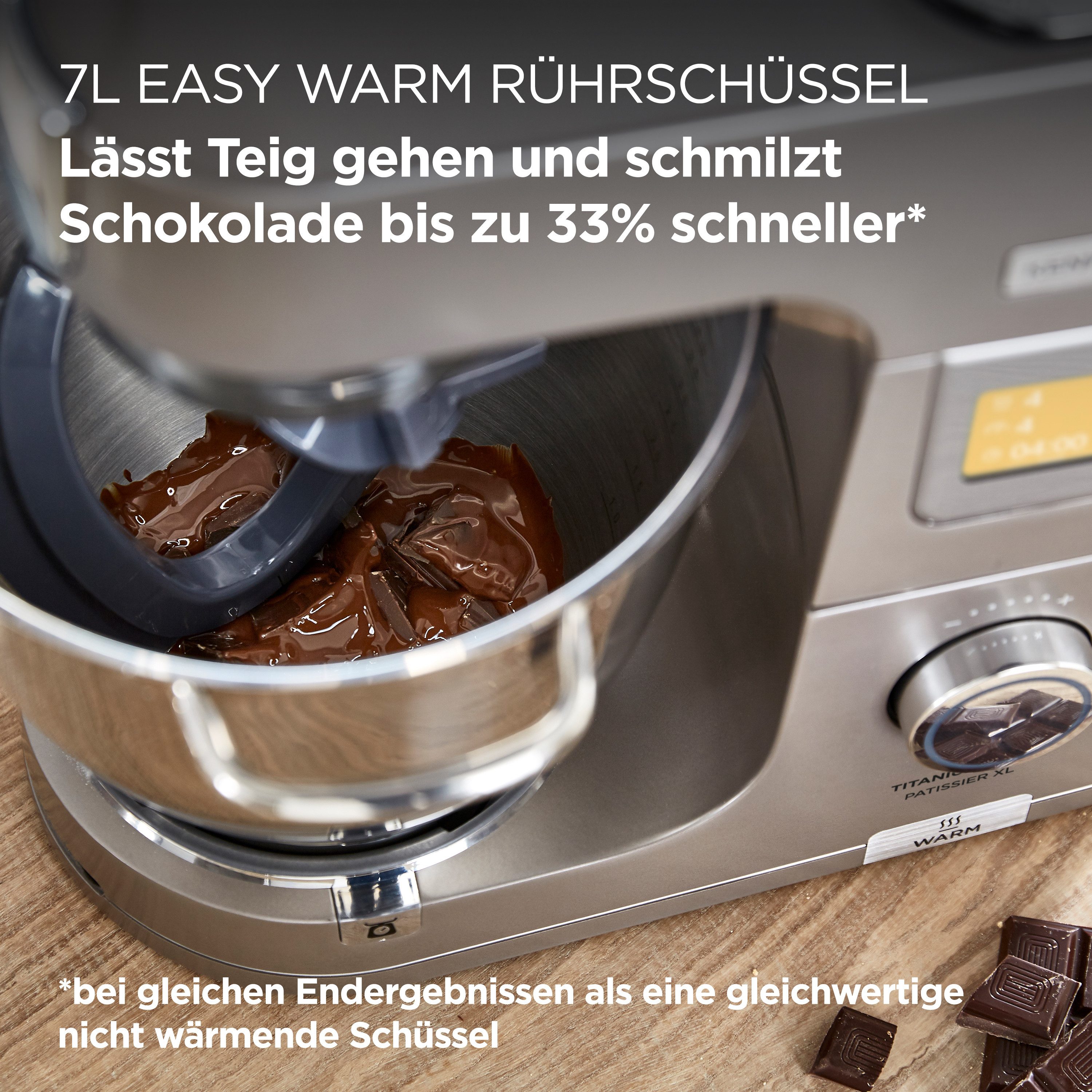 KENWOOD Küchenmaschine Titanium Chef Patissier XL KWL90.594SI, 1400 W, 7 l Schüssel, Wärmefunktion, zusätzliche 5 l Schüssel, inkl. umfangreiches Zubehör