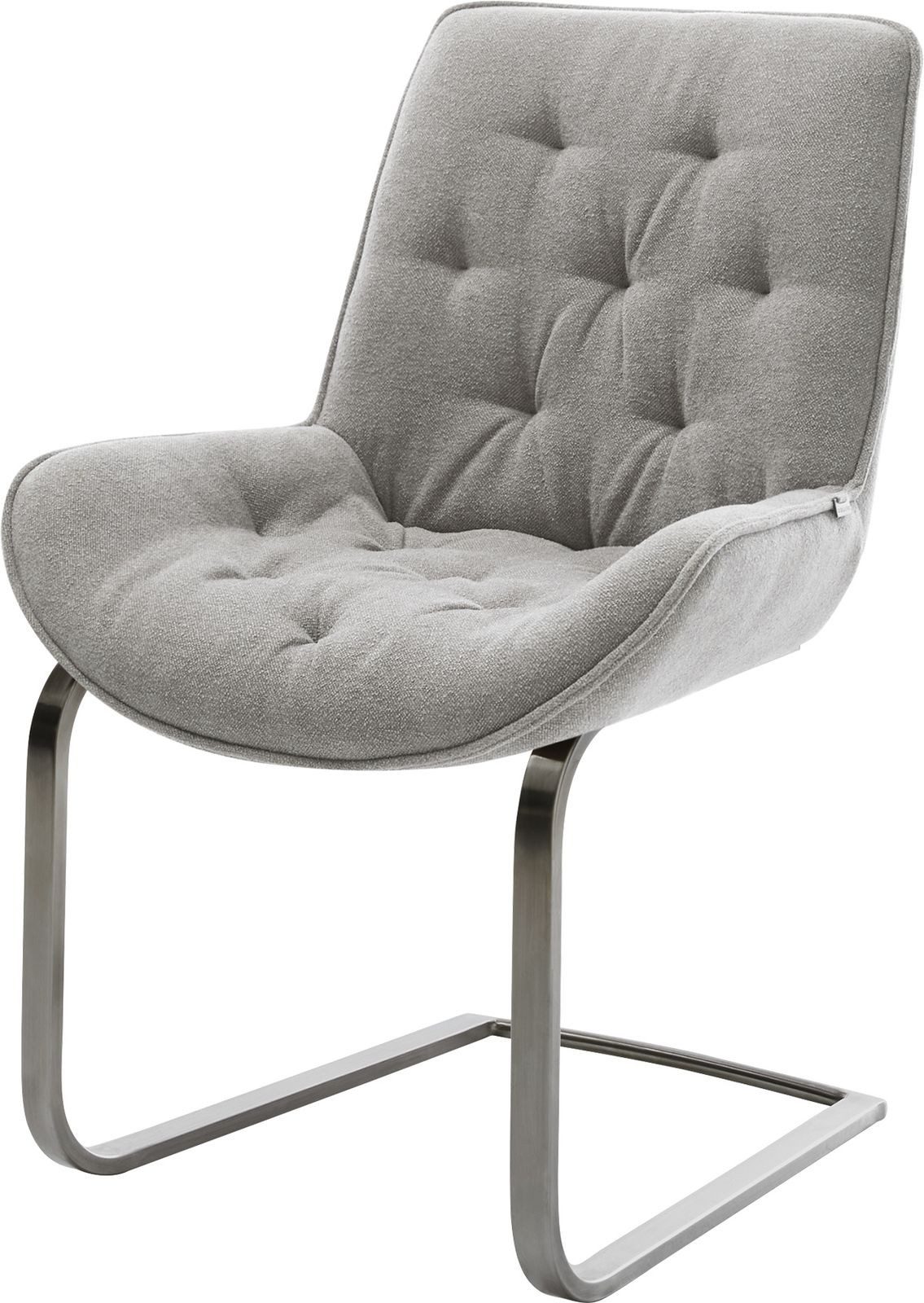 DELIFE Polsterstuhl Taimi-Flex, Freischwinger flach Graphit günstig online kaufen