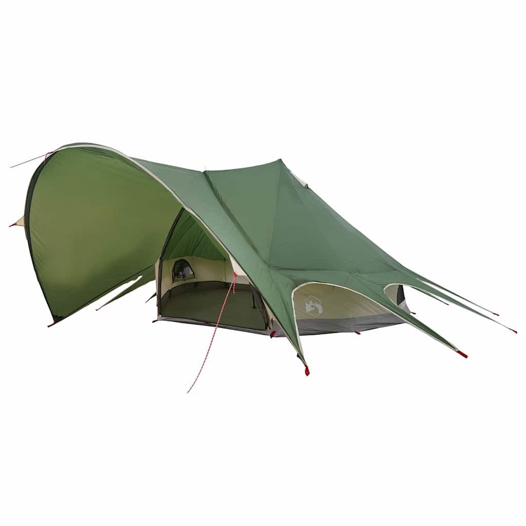 vidaXL Tipi-Zelt Teepee Zelt für 7 Personen Grün und Grau 600 x 600 x 347 cm, (1 tlg)