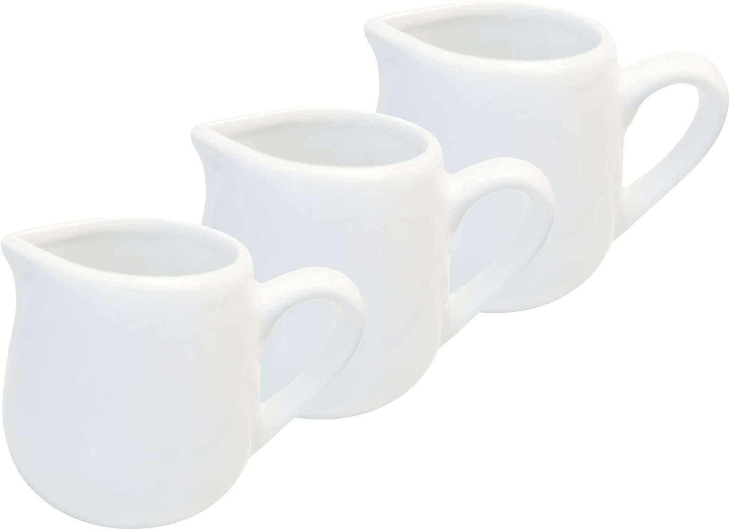 Provance Milchkännchen 3-teiliges Porzellankannen-Set, Milchkännchen-Set á 70ml pro Stück, (Set, 3-St)