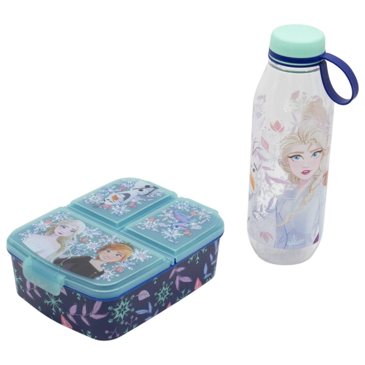 Disney Frozen Lunchbox Kinder Lunch Set Adventure Flasche 650 ml und Snackbox, (2-tlg)