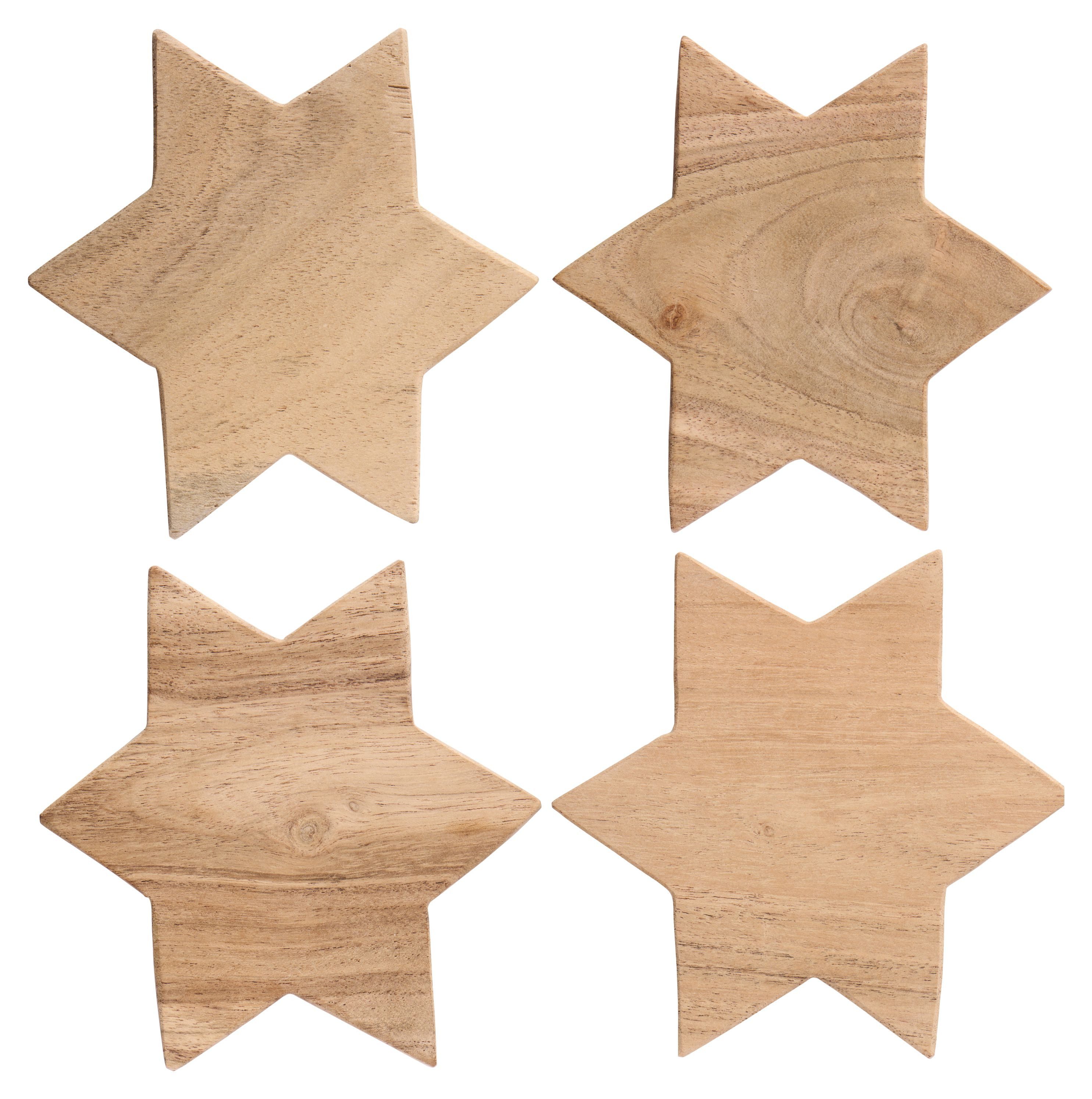 Ib Laursen Подставки для напитков Ib Laursen - 4er Set Подставки für Gläser Flaschen Holz Stern