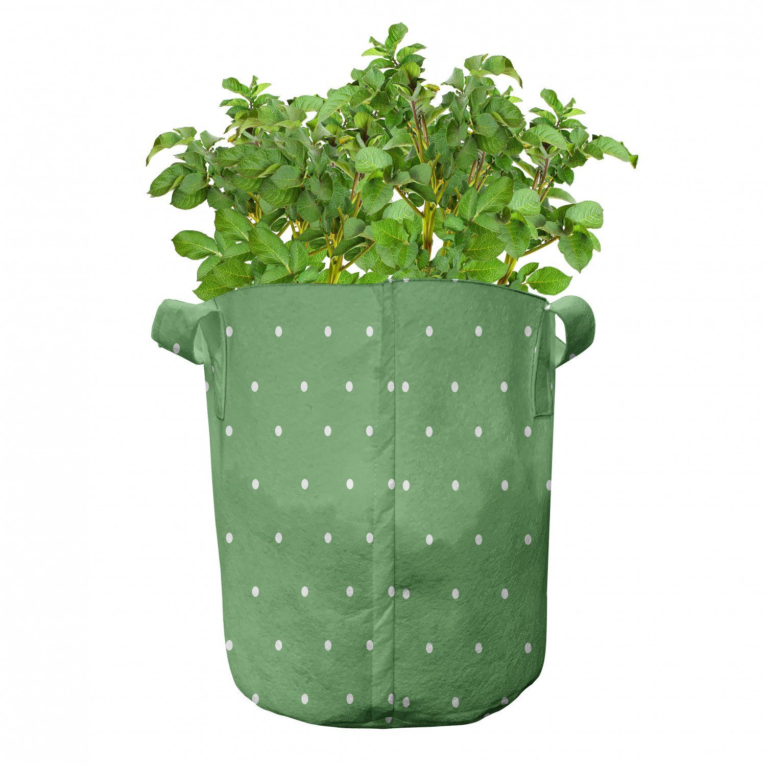hochleistungsfähig Pflanzen, Polka Pflanzkübel Dots 60s Dot mit für Vintage Stofftöpfe Abakuhaus Griffen Retro