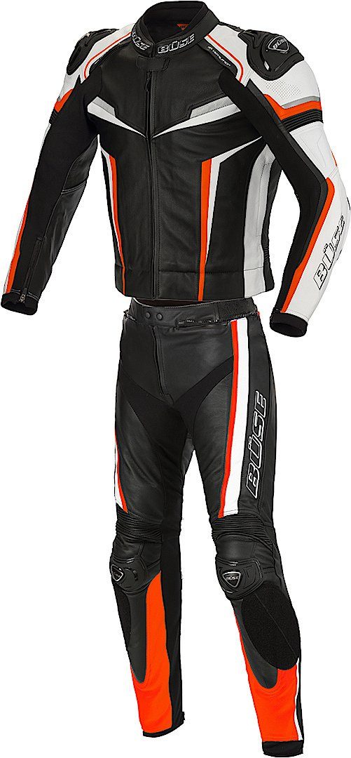 Lederkombi 2-Teiler Büse Mille Motorradkombi Motorrad Black/Orange/White