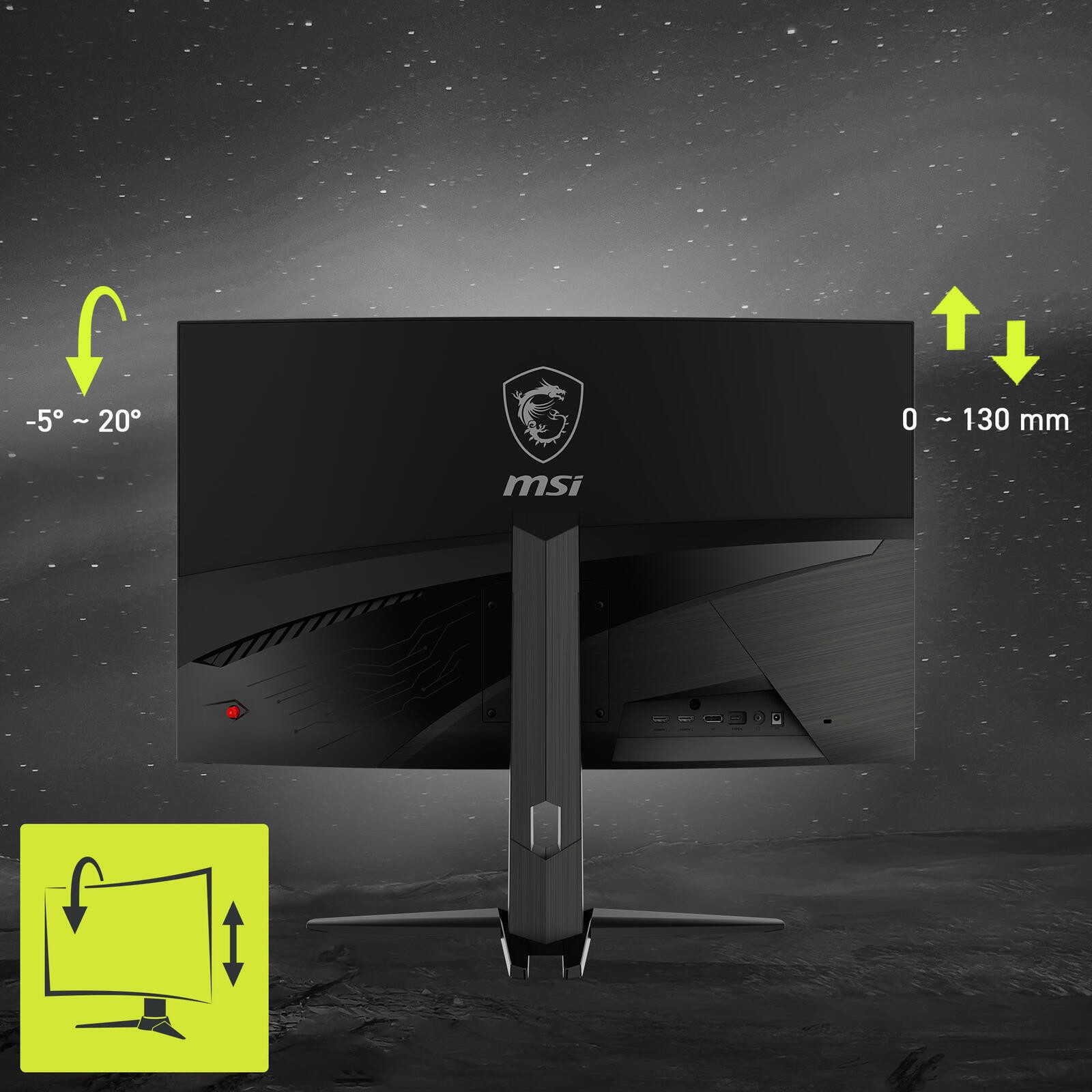 MSI MAG 321CUPDF computer monitor – Bild 4 von 5