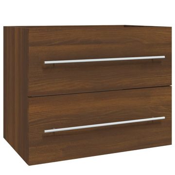 vidaXL Waschbeckenschrank Waschbeckenschrank Braun Eichen-Optik 60x38,5x48 cm