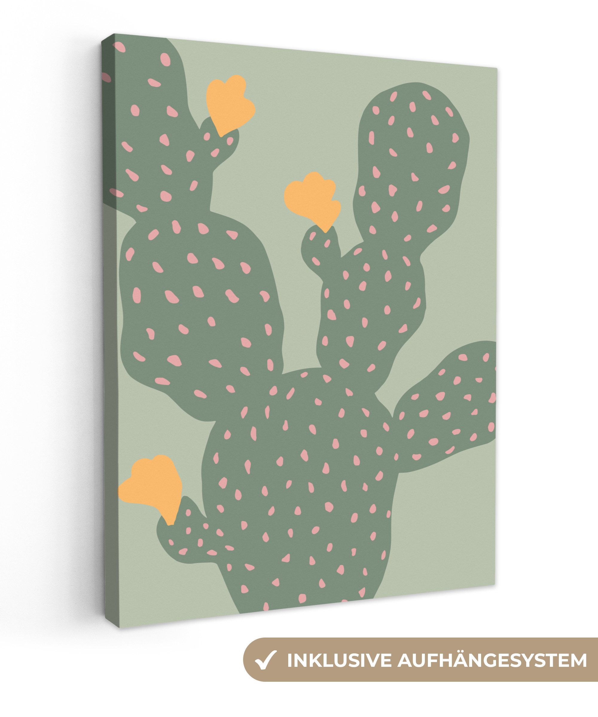 OneMillionCanvasses® Leinwandbild Kaktus - Grün - günstig online kaufen