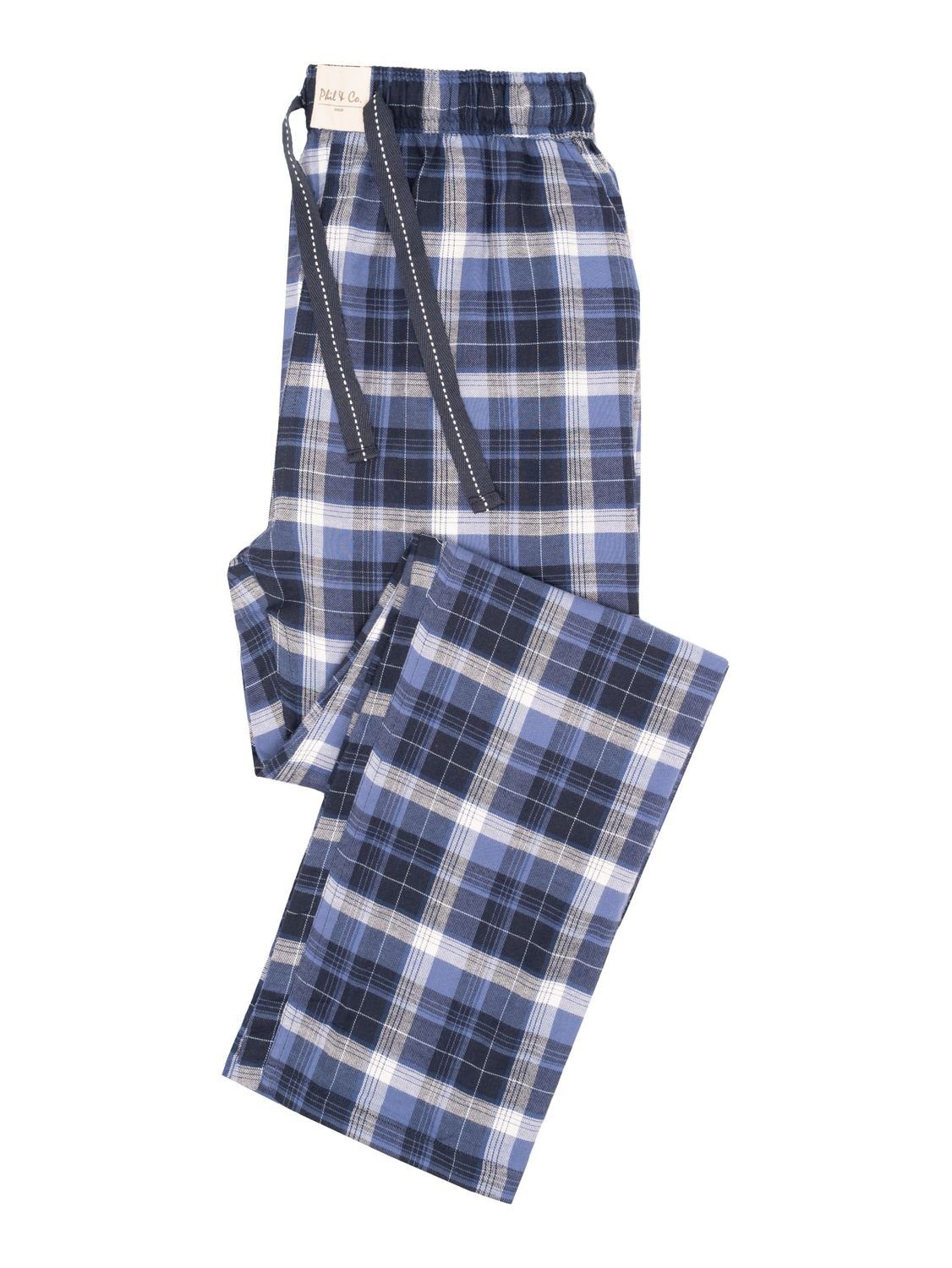 Phil & Co. Schlafanzug Phil & Co Berlin warme Herren FLANELL Pyjamahose, Schlafanzug, Pyjama Homewear kariert DESIGN 015