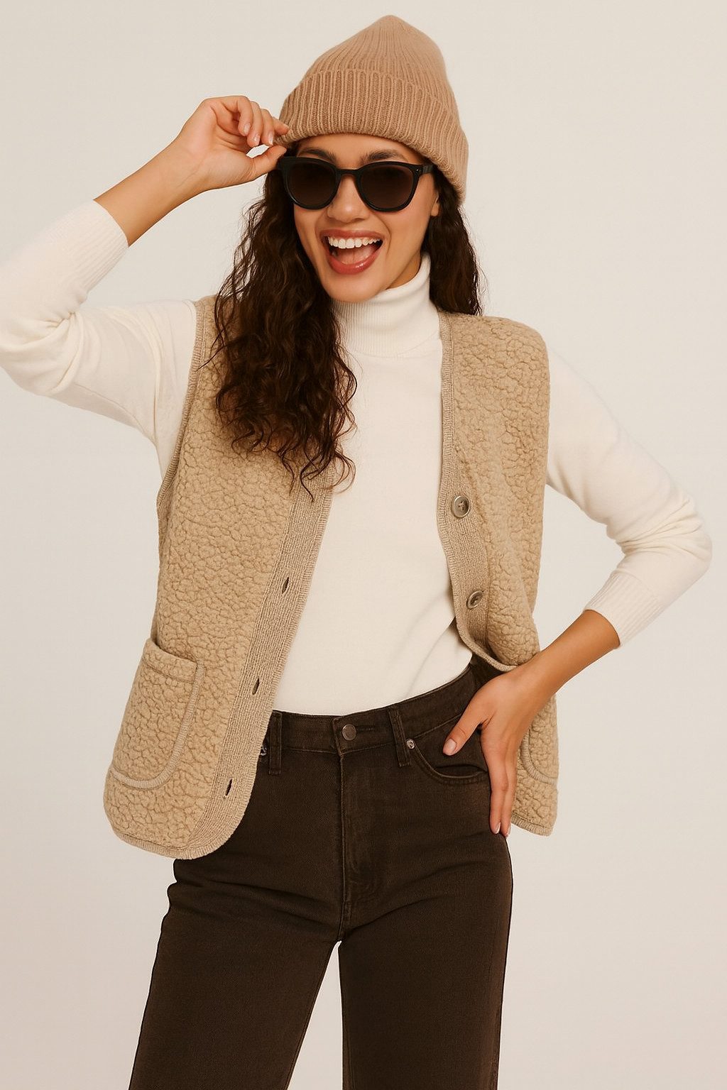 May Gem Kurzweste Damen Teddy Weste günstig online kaufen